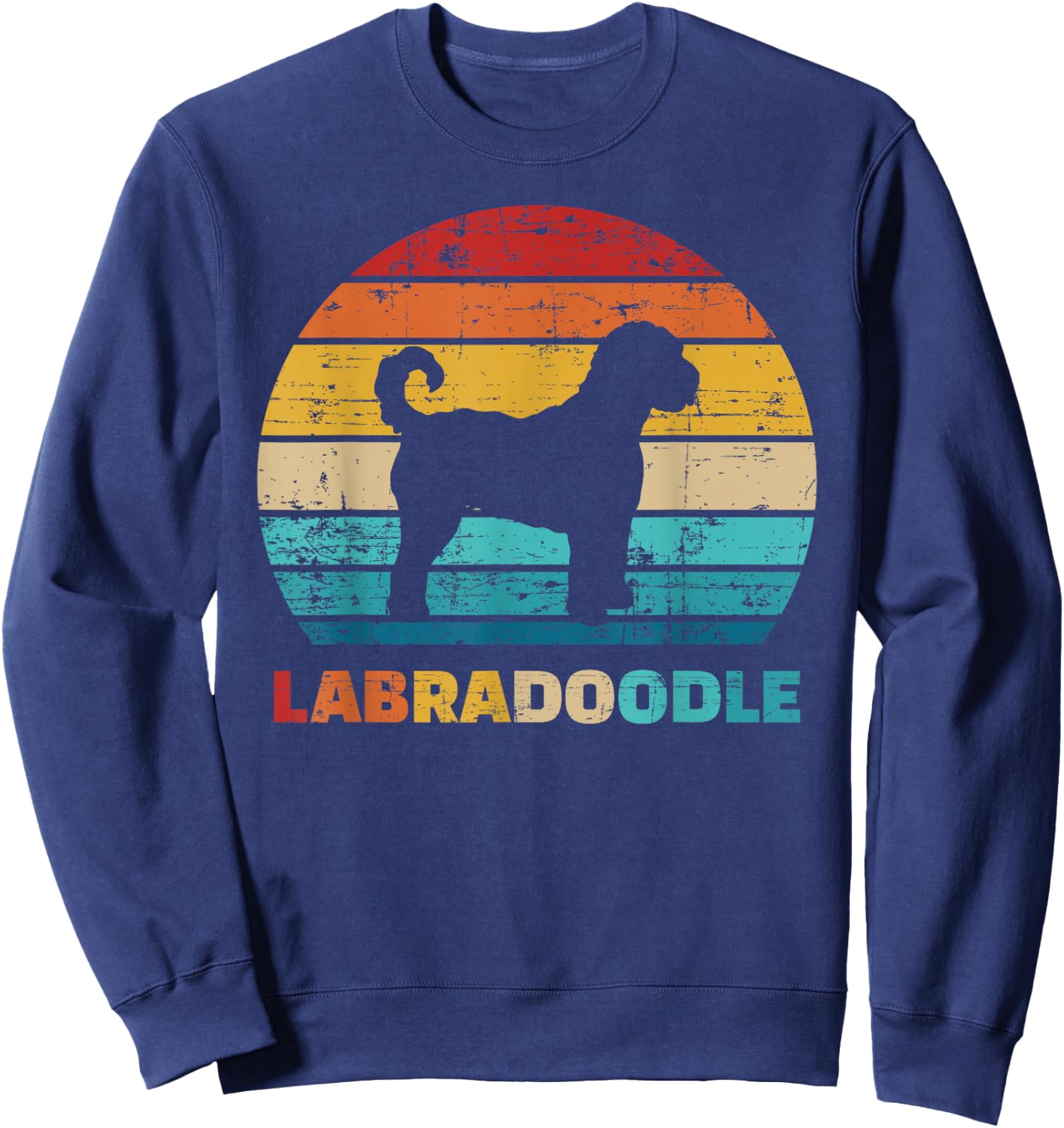 Labradoodle vintage retro Sweatshirt - Sweatshirt | Navy