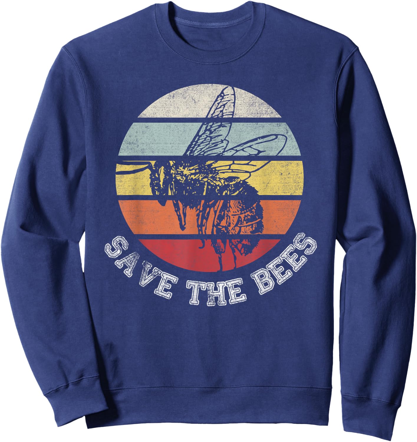 Distressed graphic honey bee lovers shirts for beekeeper Sweatshirt - Sweatshirt | Navy