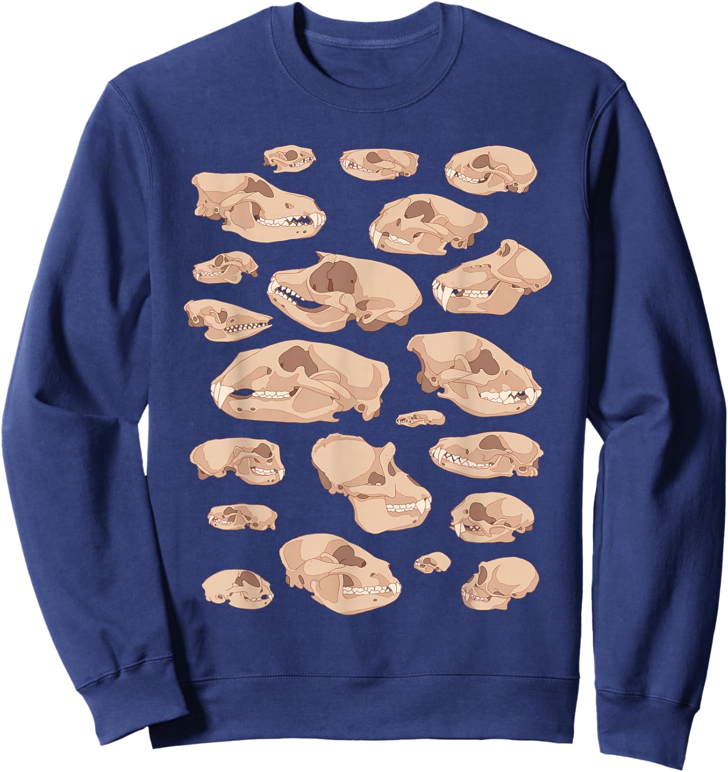 Animal Skulls Biology Diagram Science & Nature Sweatshirt - Sweatshirt | Navy
