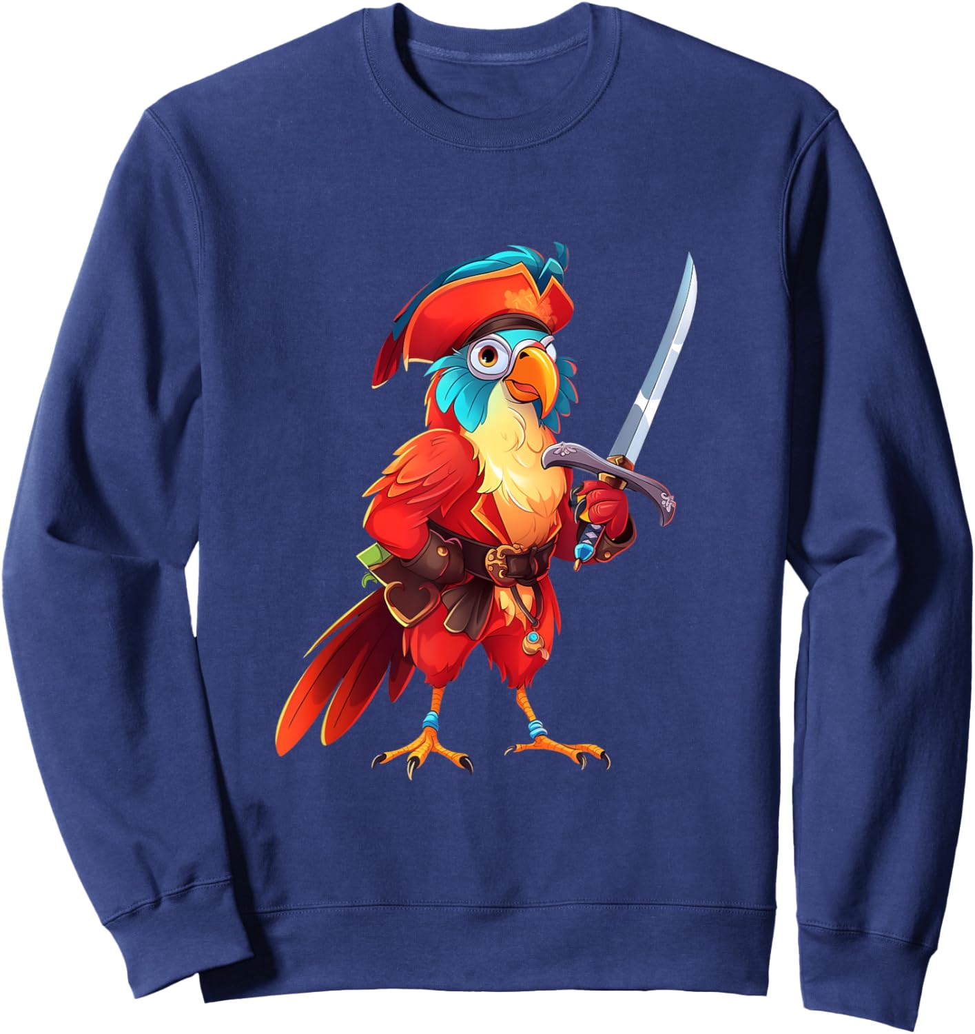Pirate Costume Parrot Bird Buccaneer Pirate Costume Children Boys Sweatshirt - Sweatshirt | Navy