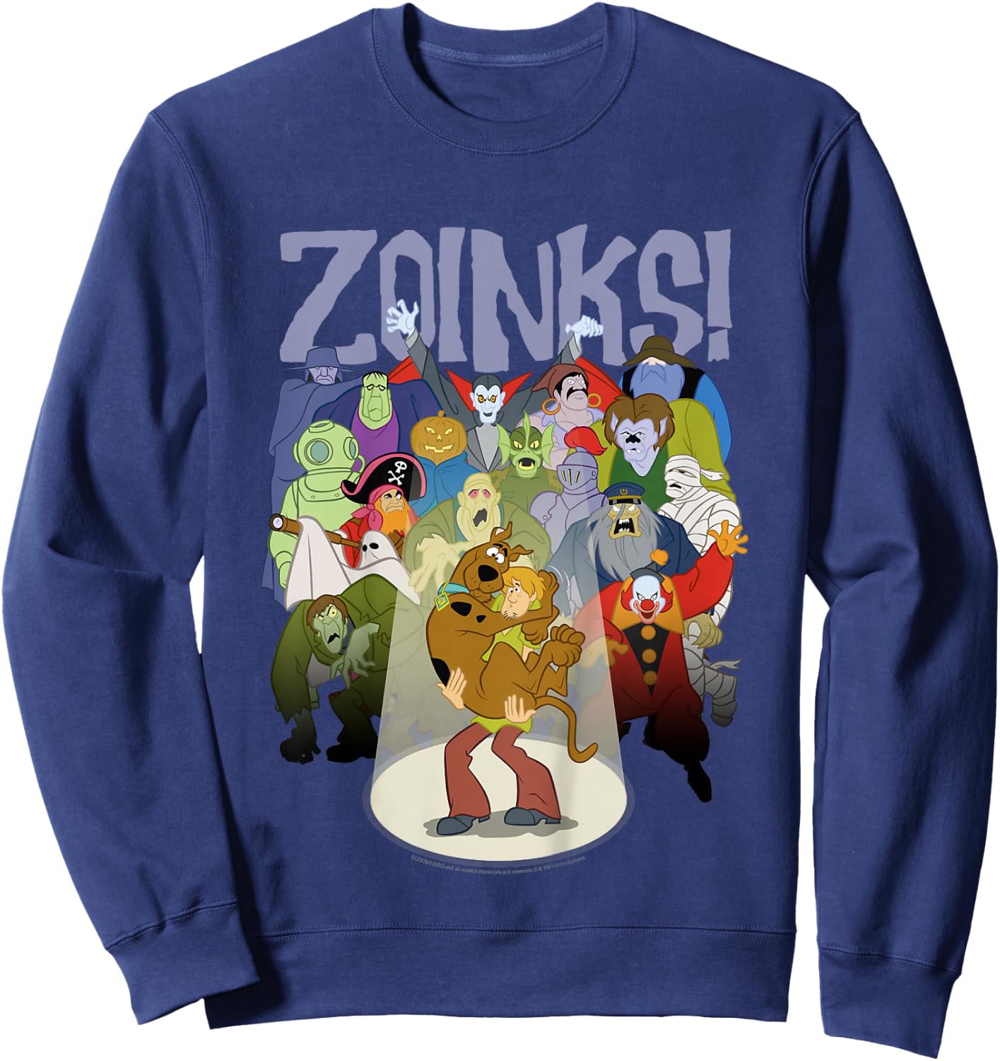 Kids Scooby-Doo Shaggy and Scooby Zoinks Monsters Sweatshirt - Sweatshirt | Navy