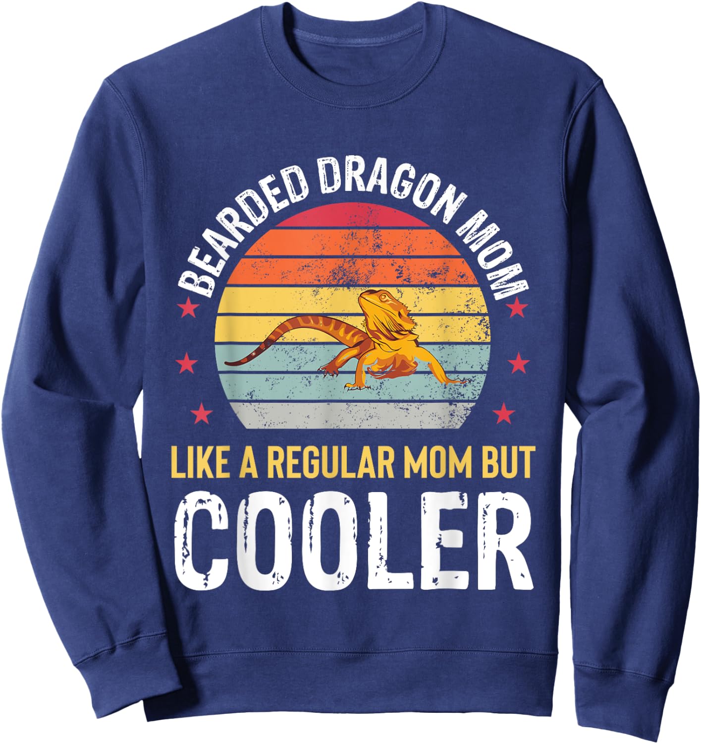 Bearded Dragon Mom Funny Pet Reptile Lizard Beardie Lover Sweatshirt - Sweatshirt | Navy