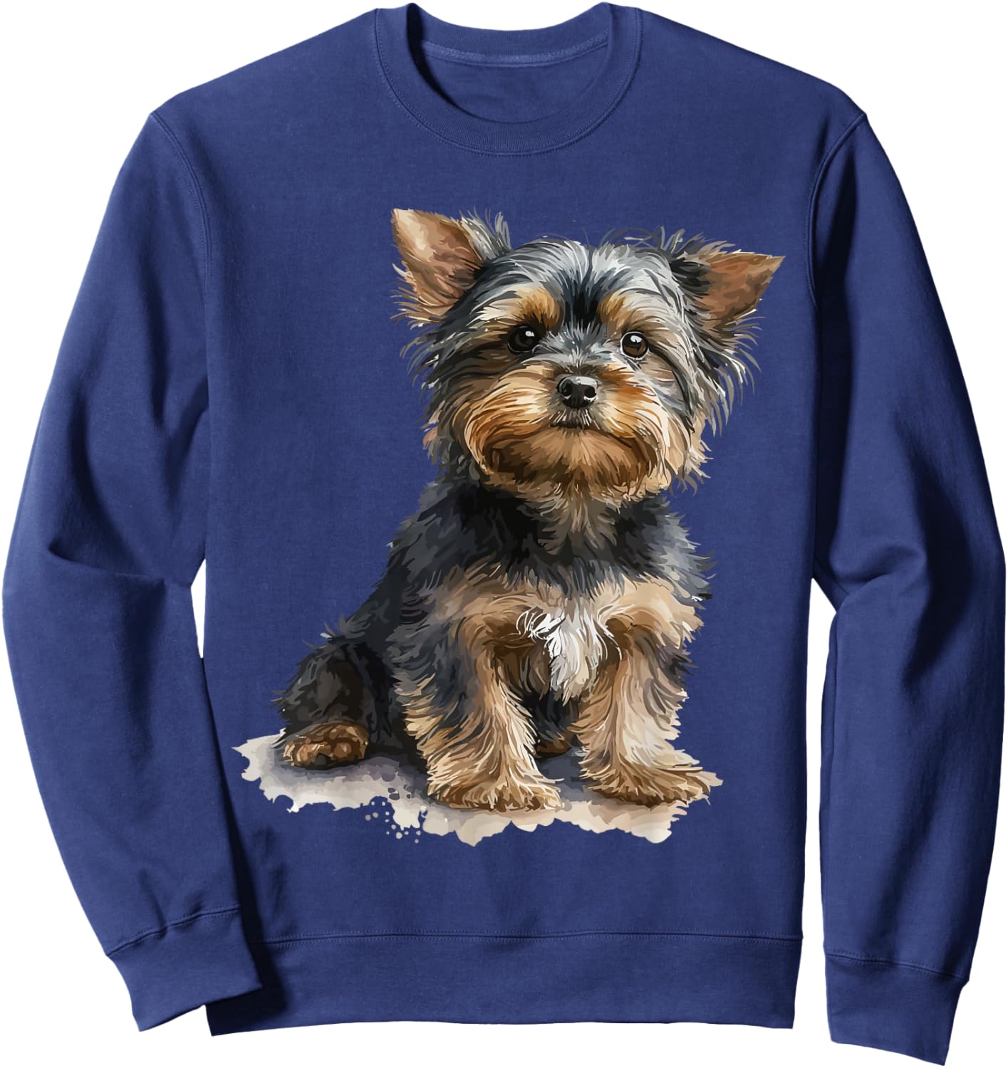 Watercolour Yorkshire Terrier Yorkie Sweatshirt - Sweatshirt | Navy