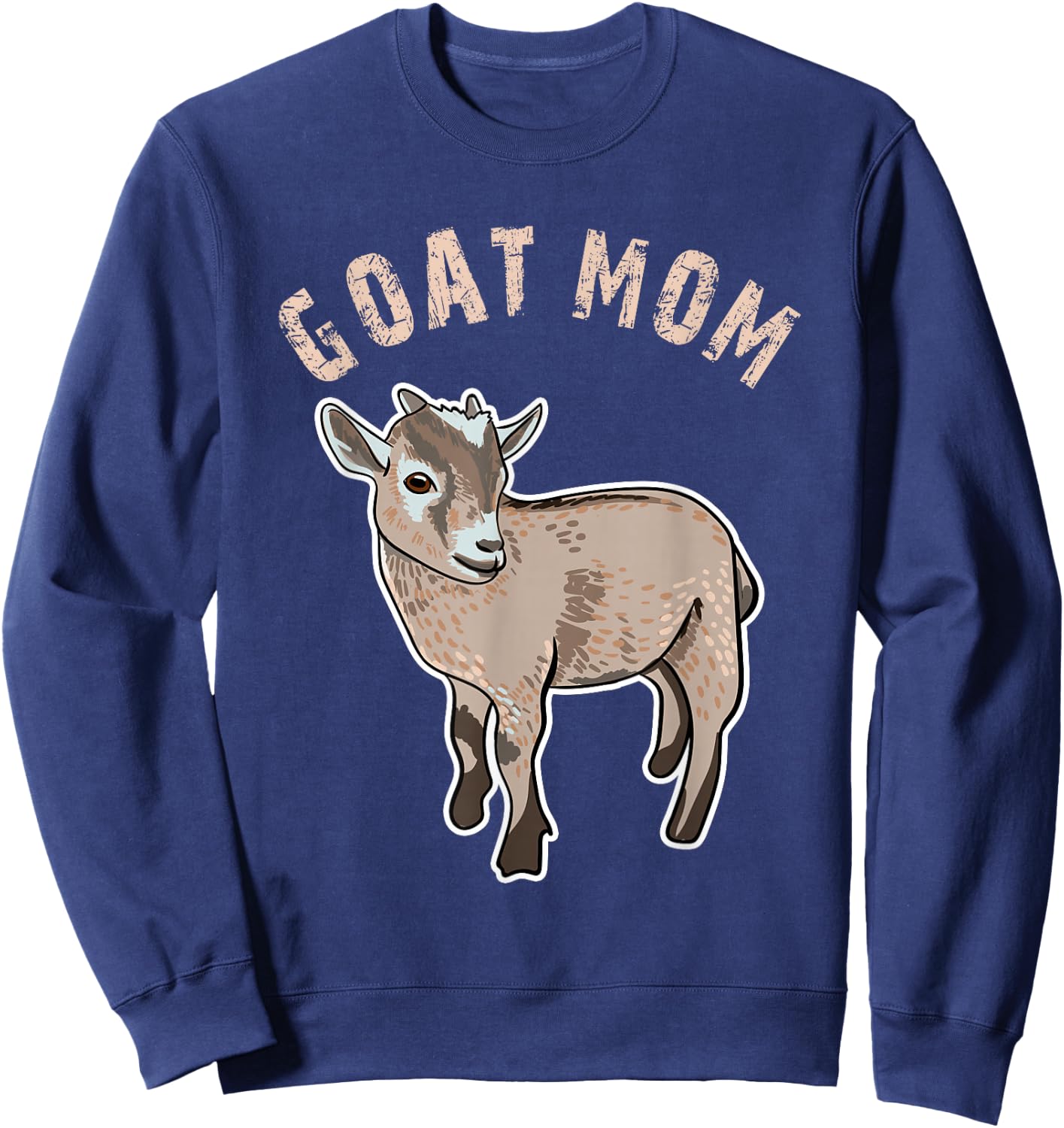 Cute Goat Mom Illustration Lovers Gifts Owner Farmer Gift Sweatshirt - Sweatshirt | Navy