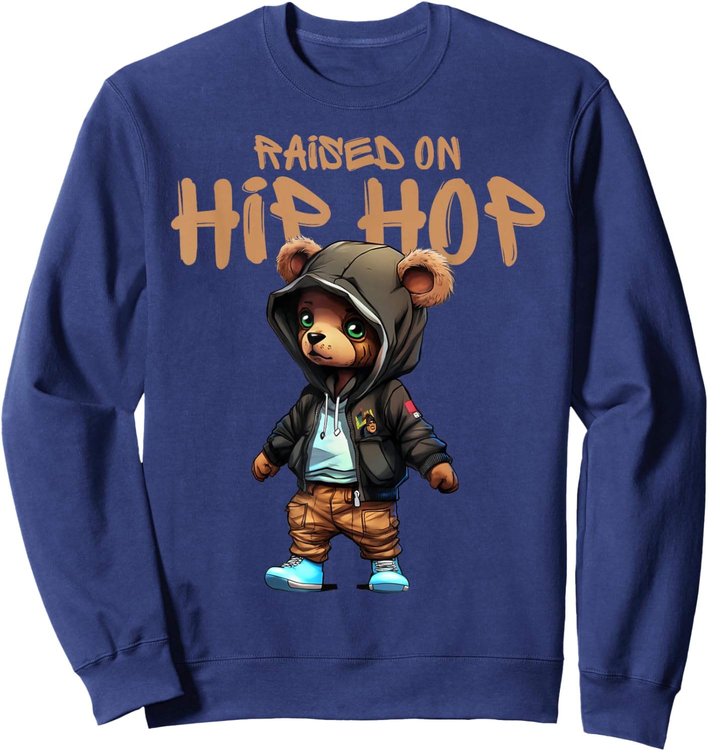 Hip Hop Teddy Bear Celebrating 50 Years of Hip Hop Sweatshirt - Sweatshirt | Navy