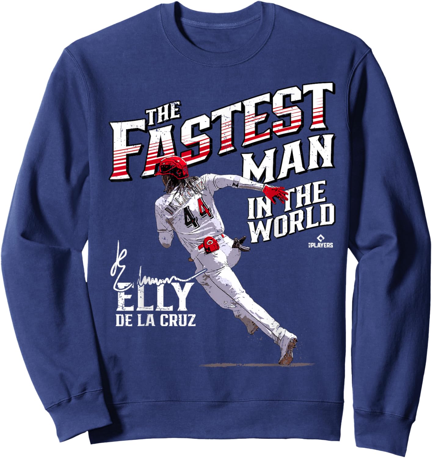 The Fastest Man in The World Elly De La Cruz Cincinnati Sweatshirt - Sweatshirt | Navy