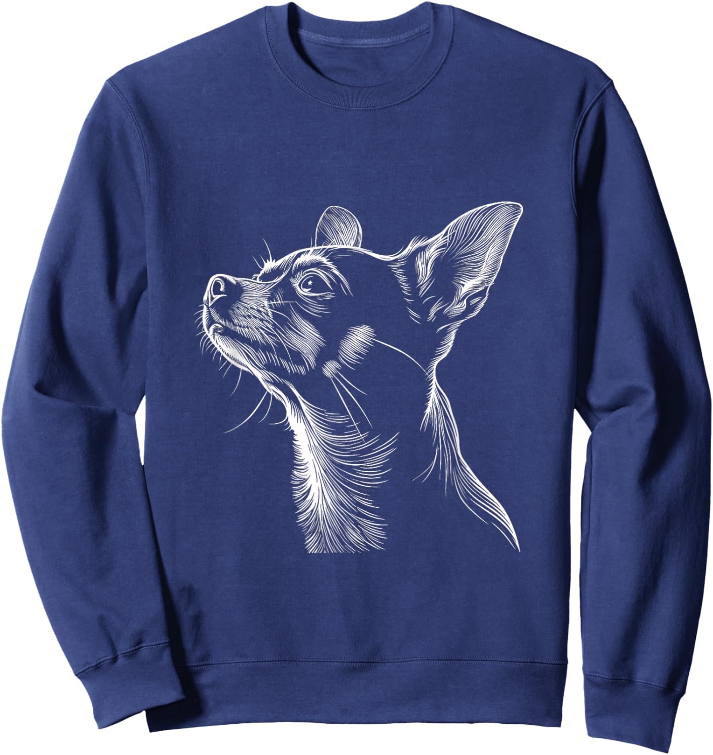 Chihuahua Owner a Lineart of a Chihuahua Sweatshirt - Sweatshirt | Navy