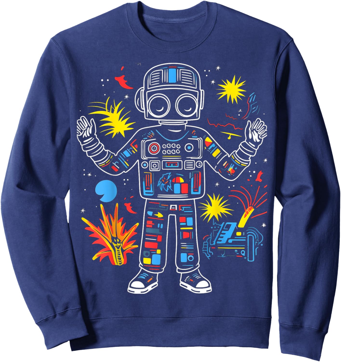 Space Boom | Men Women (S-6XL) | Graphic Sweatshirt - Sweatshirt | Navy