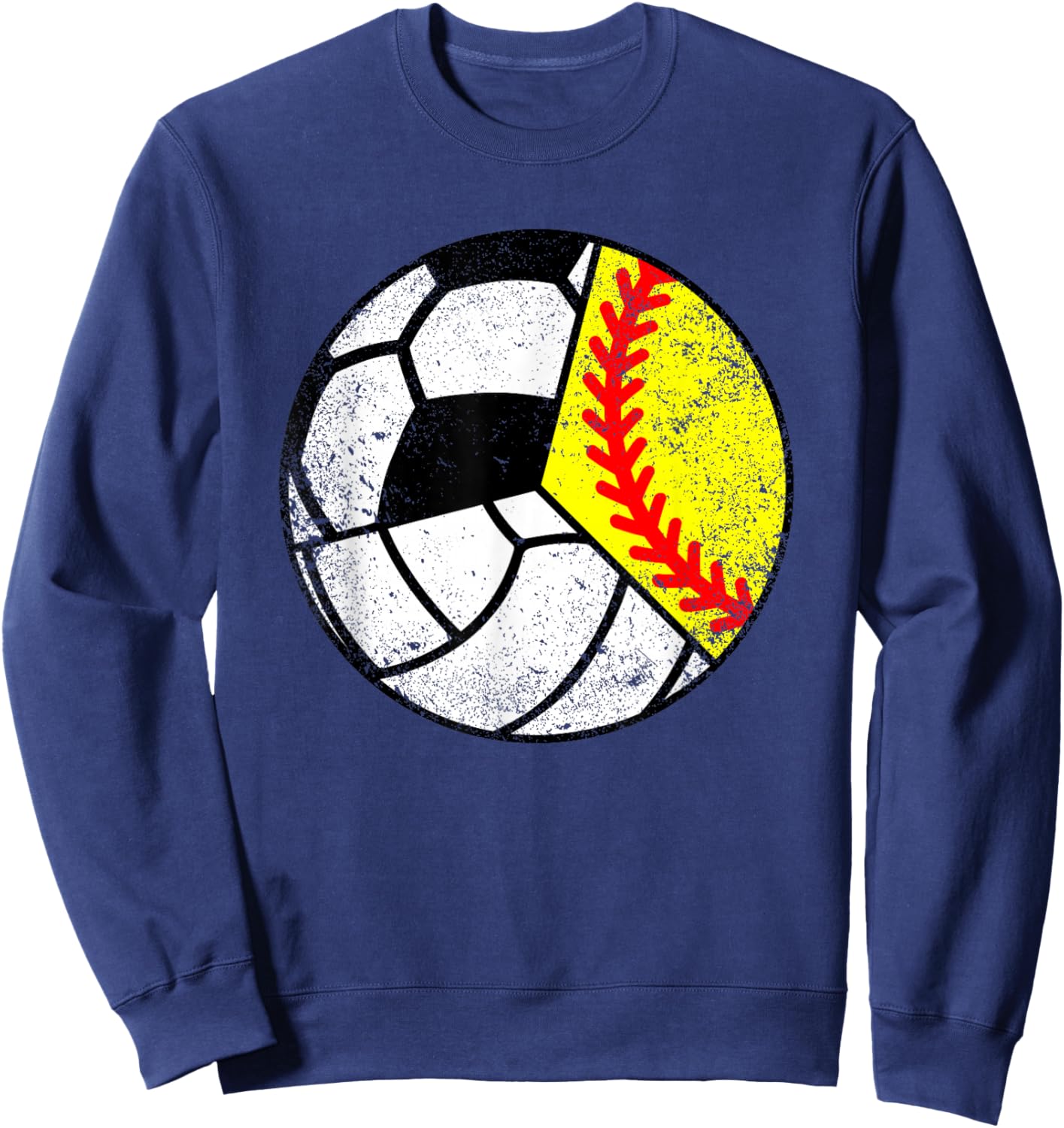 Softball Volleyball Soccer Player Funny Ball Sport Sweatshirt - Sweatshirt | Navy