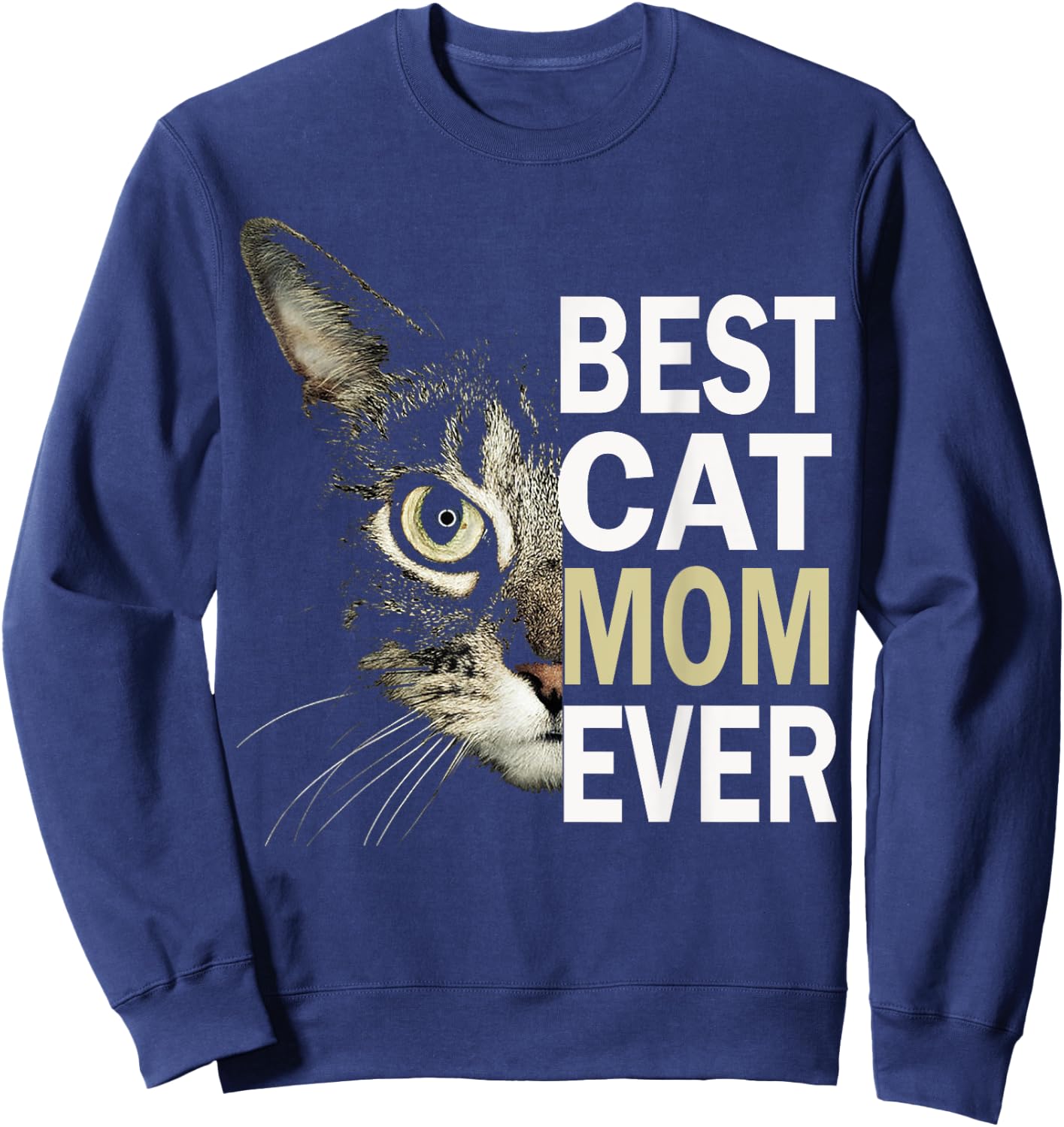 Cat mom, best cat mom, best cat mom ever, cat mom t shirt Women Kids Sweatshirt - Sweatshirt | Navy