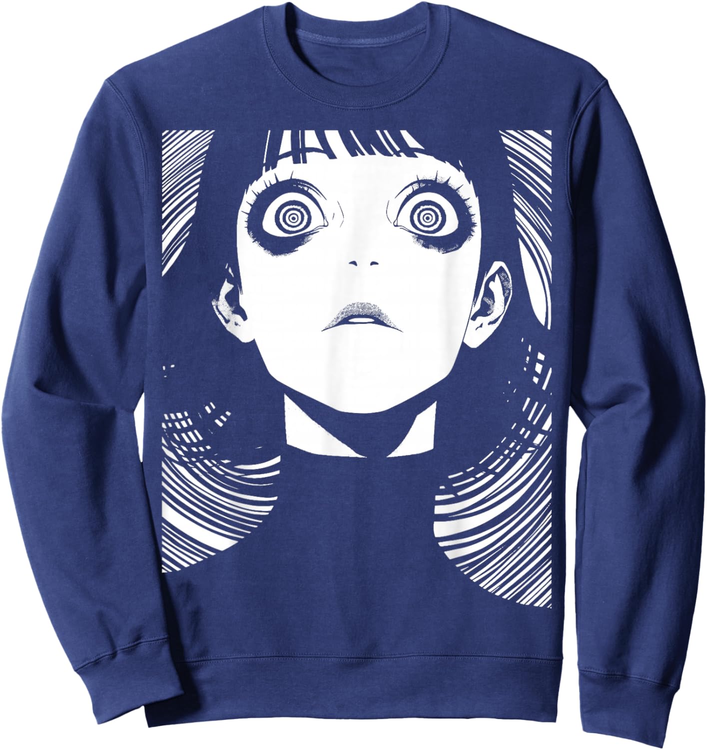 Horror Anime Manga | Japan Japanese Creepy Kawaii Goth Sweatshirt - Sweatshirt | Navy