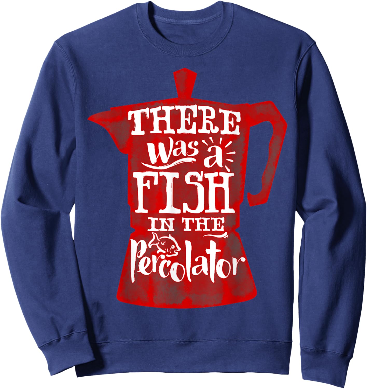 Twin Peaks Fish In the Percolator Coffee Pot Graphic Sweatshirt - Sweatshirt | Navy
