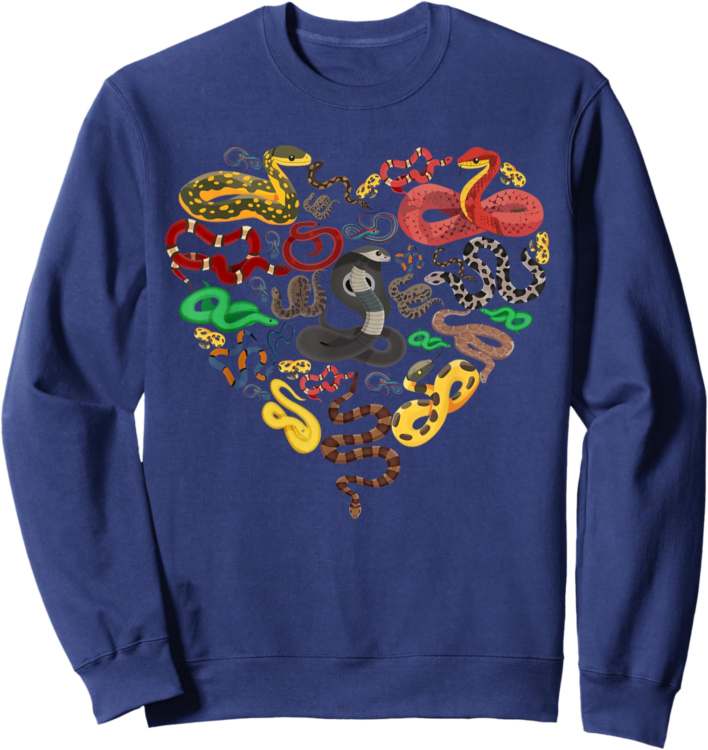 Different Types Of Snakes Boys Girl Educational Serpent Sweatshirt - Sweatshirt | Navy