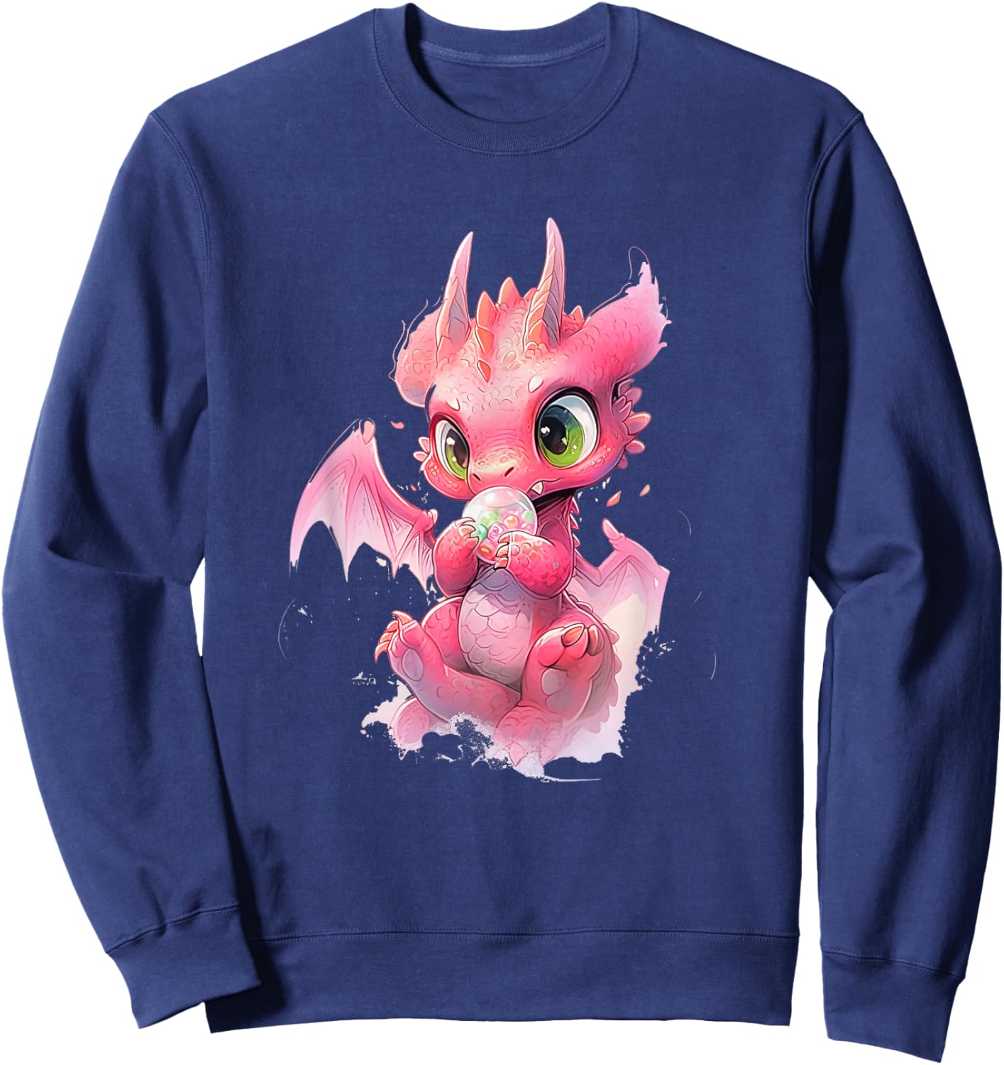 Cute Dragon funny Dragon lover baby Sweatshirt - Sweatshirt | Navy