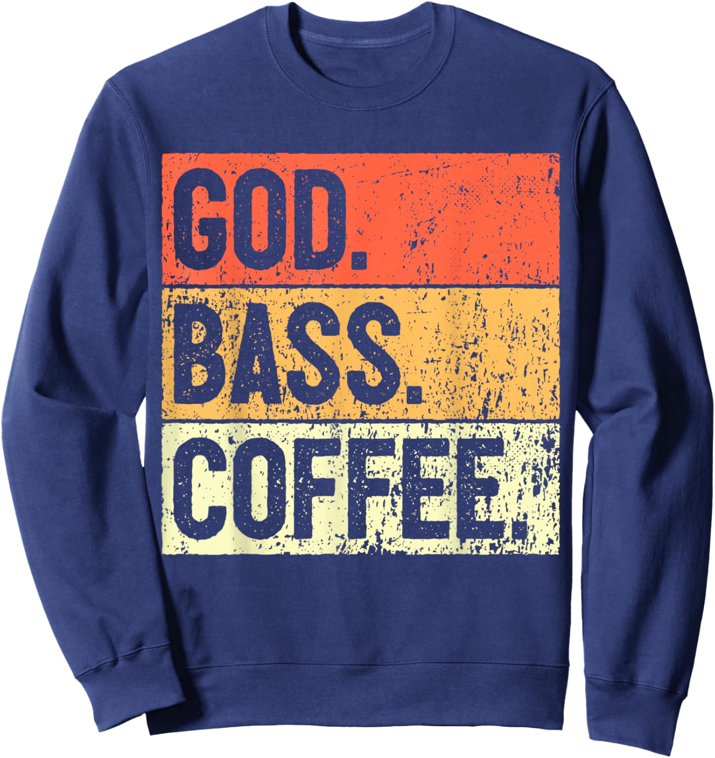 Christian Bass Player God Bassist Jesus Electric Bass Sweatshirt - Sweatshirt | Navy