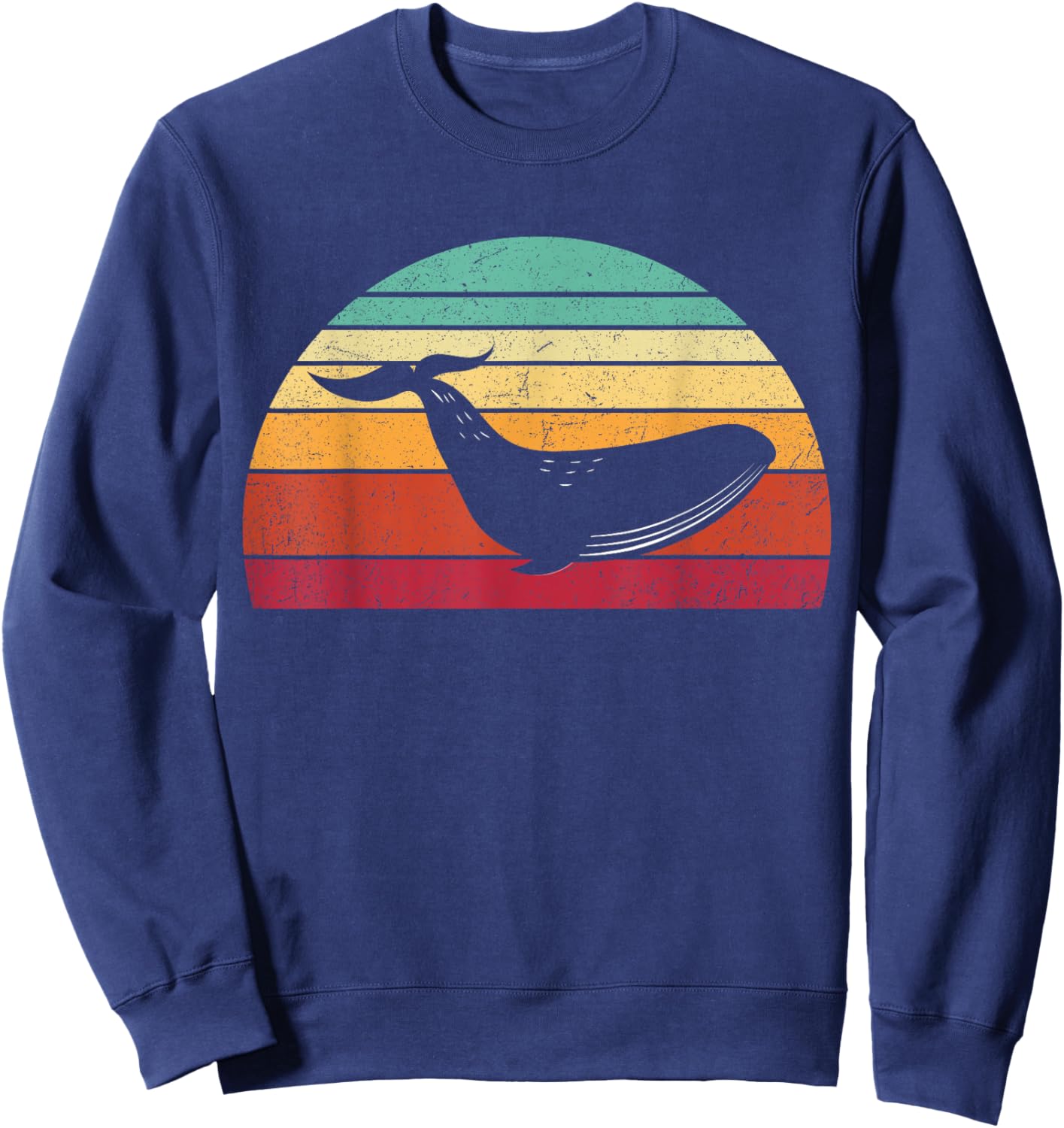 Save The Blue Whale Endangered Animal Specie Ocean Awareness Sweatshirt - Sweatshirt | Navy