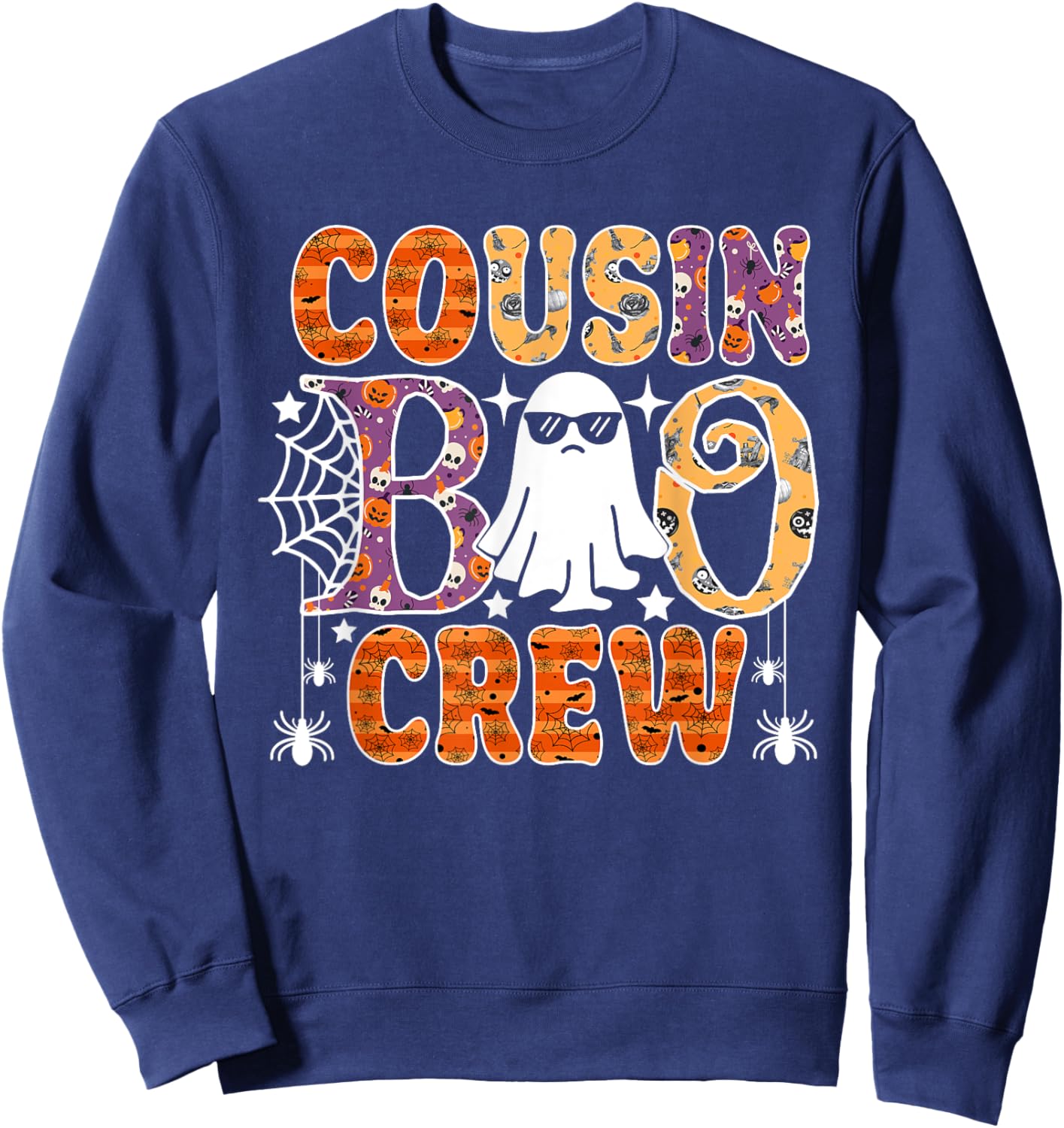 Cousin Boo Crew Cute Ghost Halloween Costume Sweatshirt - Sweatshirt | Navy