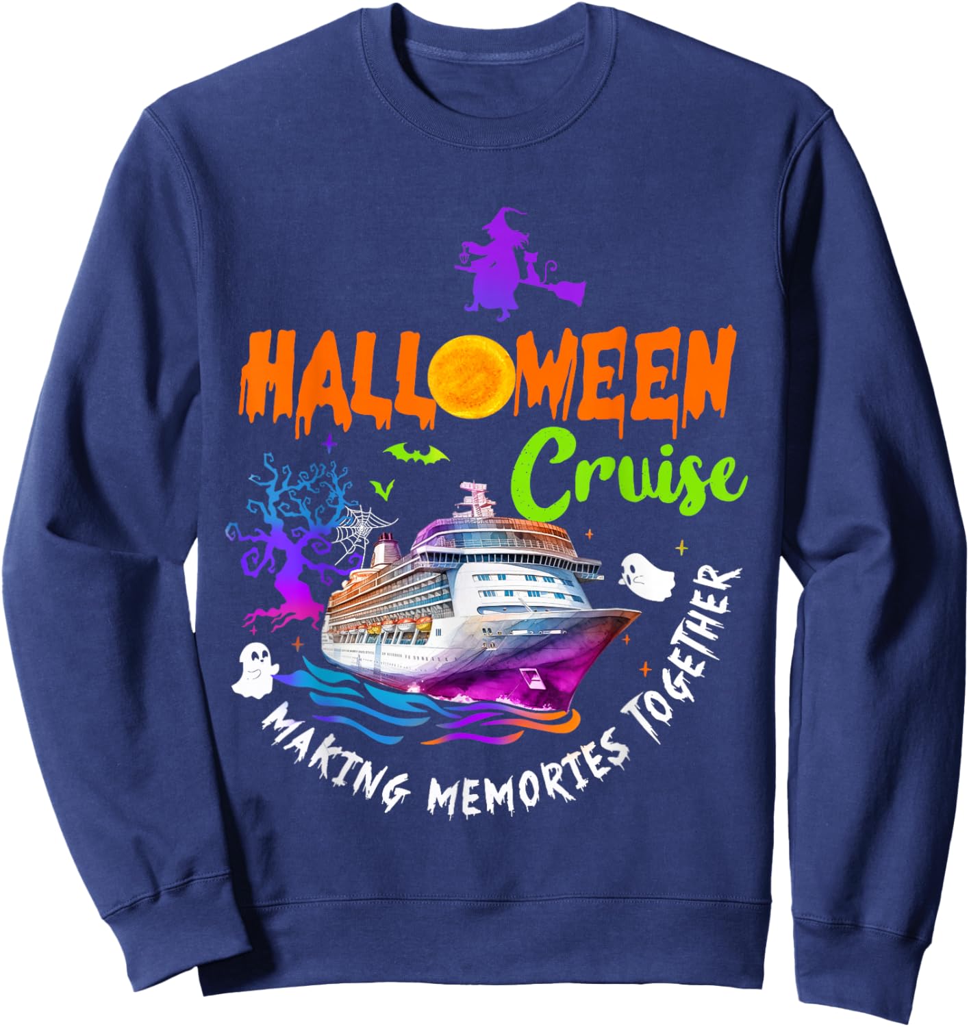 Halloween Cruise Making Memories Together Halloween Spooky Sweatshirt - Sweatshirt | Navy