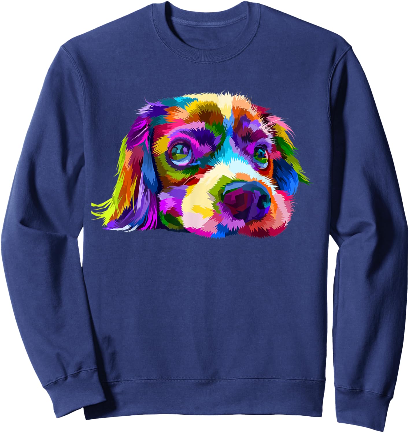 Beagle Colorful Dog Pop Art Lovers Sweatshirt - Sweatshirt | Navy