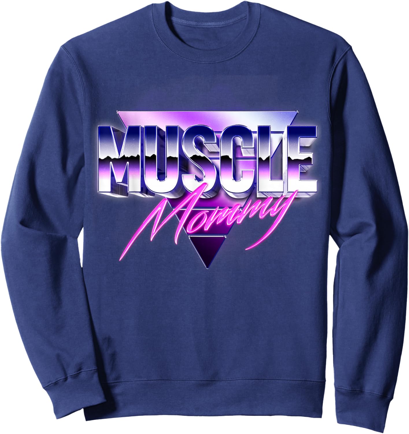Muscle Mommy - Gym Weightlifting Fitness Bodybuilding Sweatshirt - Sweatshirt | Navy