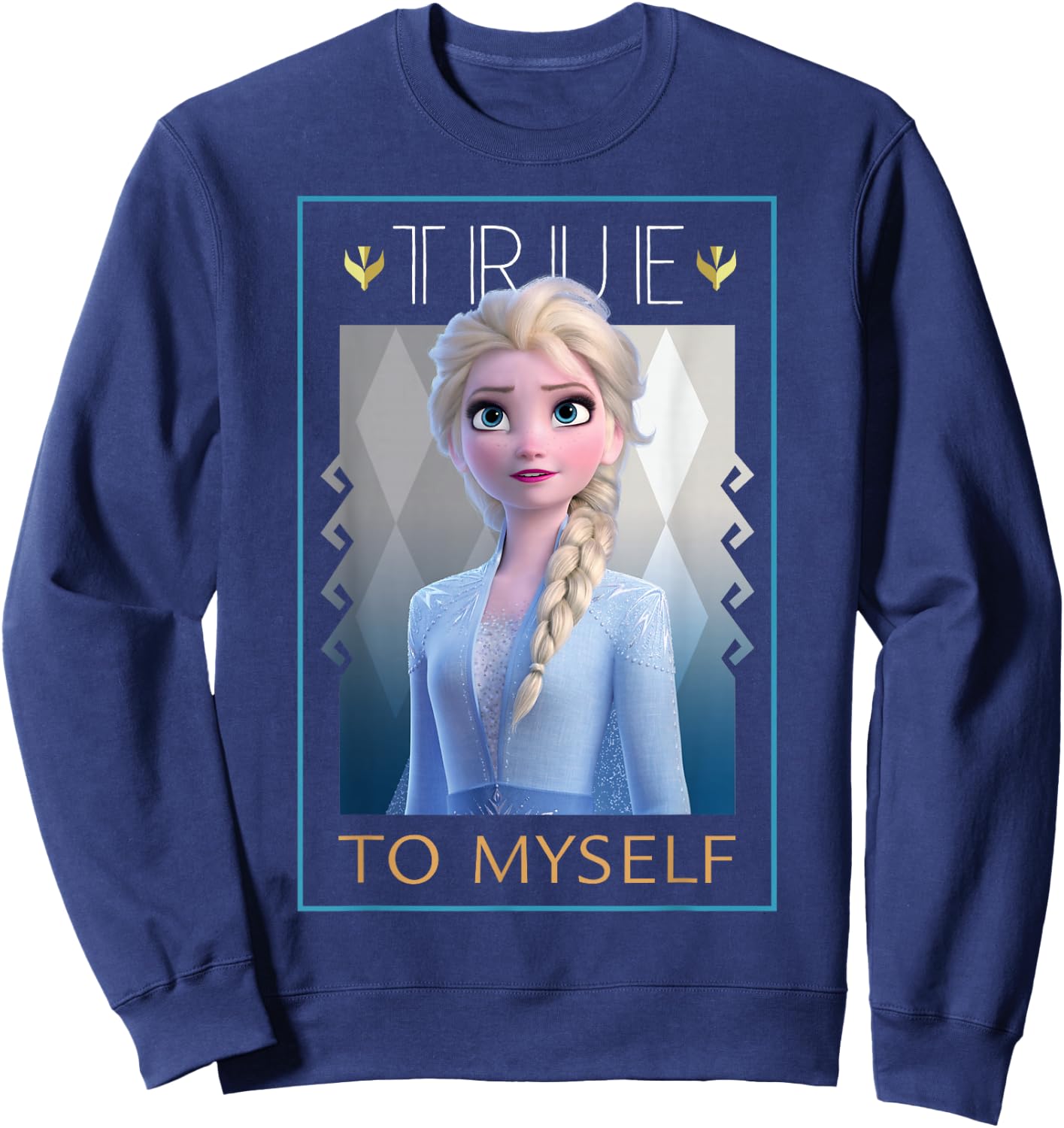 Disney Frozen 2 Elsa True To Myself Poster Sweatshirt - Sweatshirt | Navy