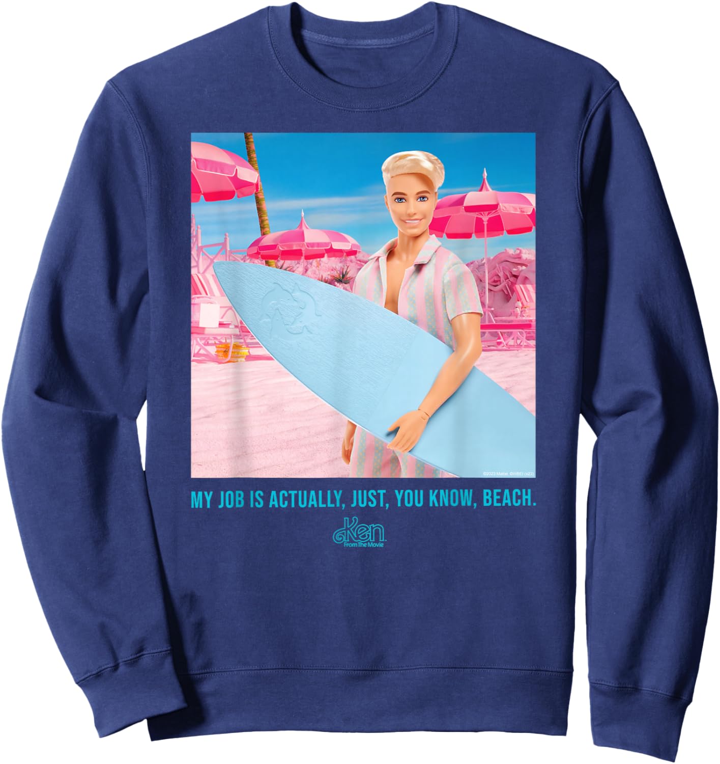 Barbie The Movie - My Job Is Beach Sweatshirt - Sweatshirt | Navy