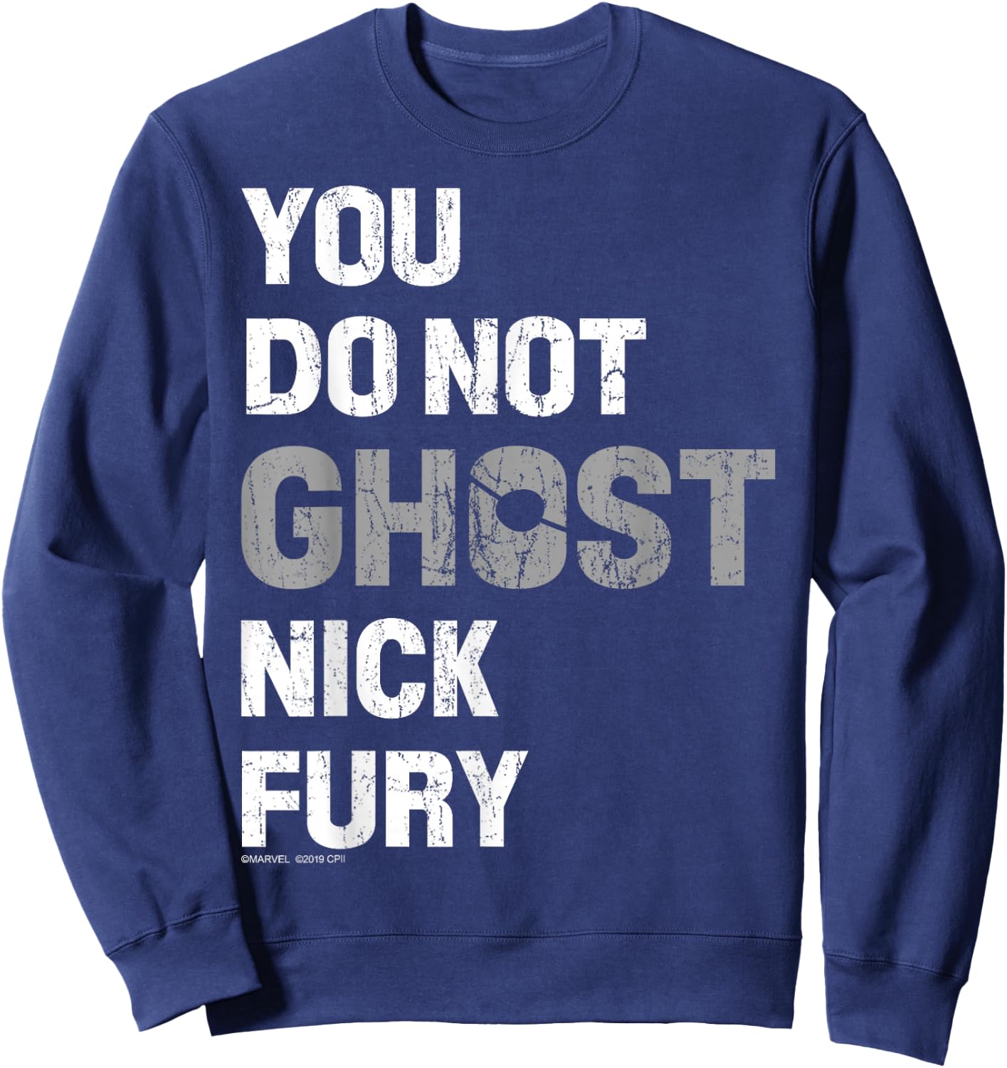 Marvel Spider-Man Far From Home You Do Not Ghost Nick Fury Sweatshirt - Sweatshirt | Navy