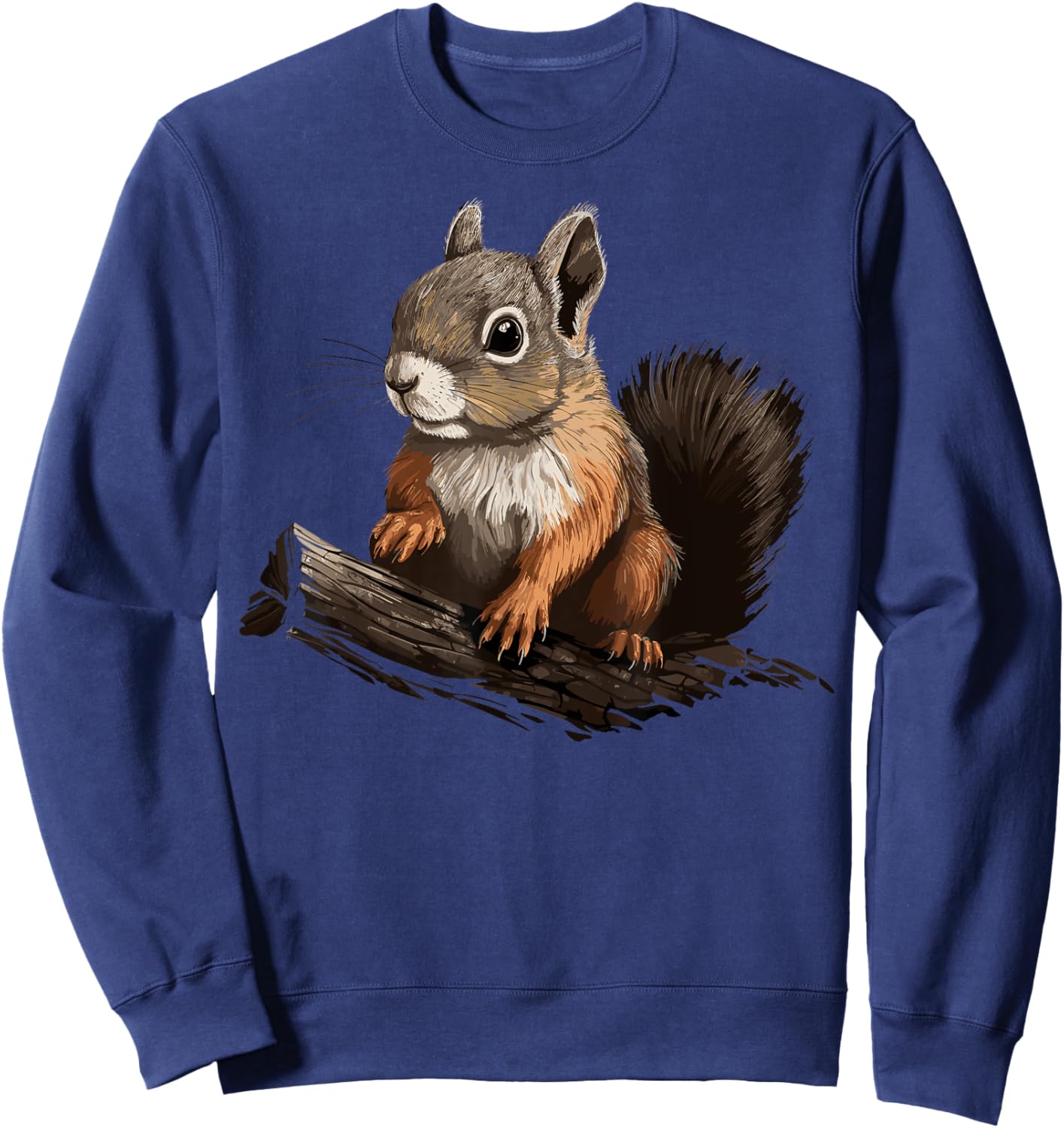 Rodents Forest Nature Forest Animals Animal Lovers Squirrel Sweatshirt - Sweatshirt | Navy