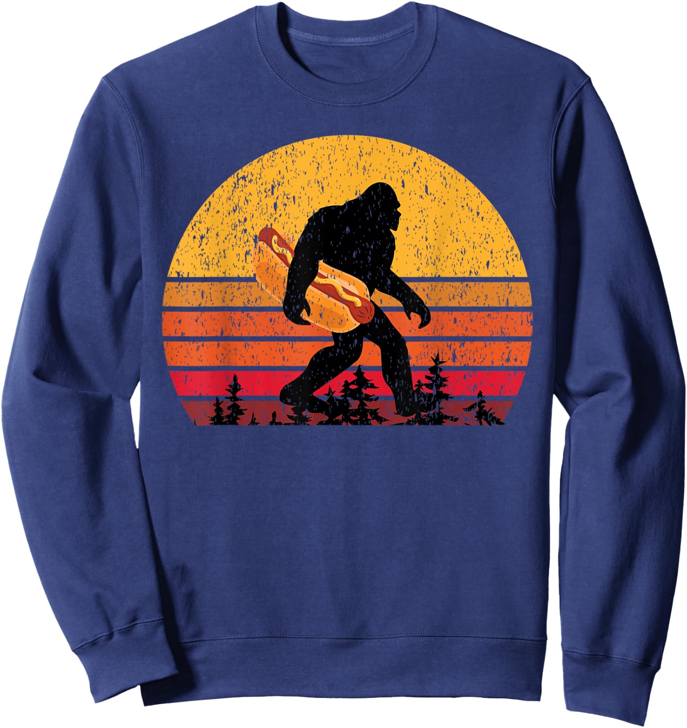 Bigfoot & Men Hot Dog Sweatshirt - Sweatshirt | Navy