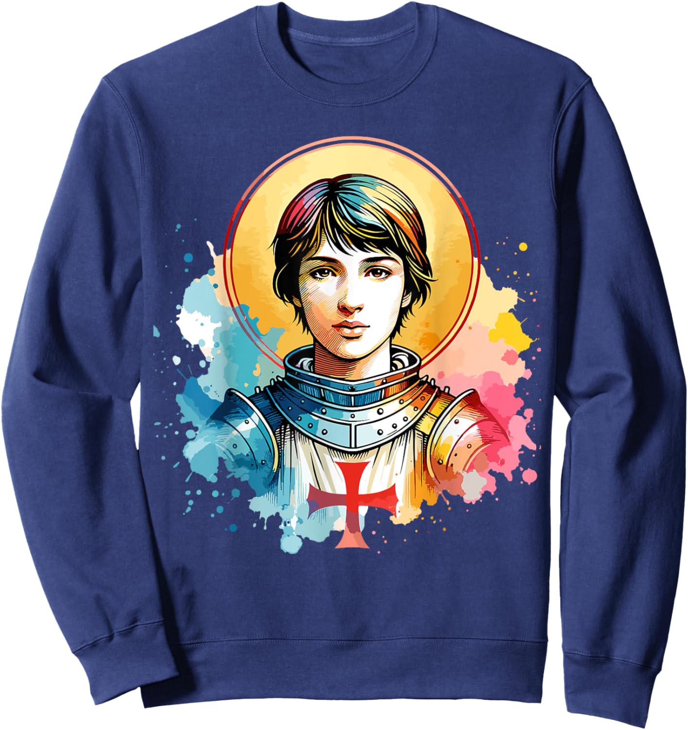 Saint Joan of Arc Artwork Sweatshirt - Sweatshirt | Navy