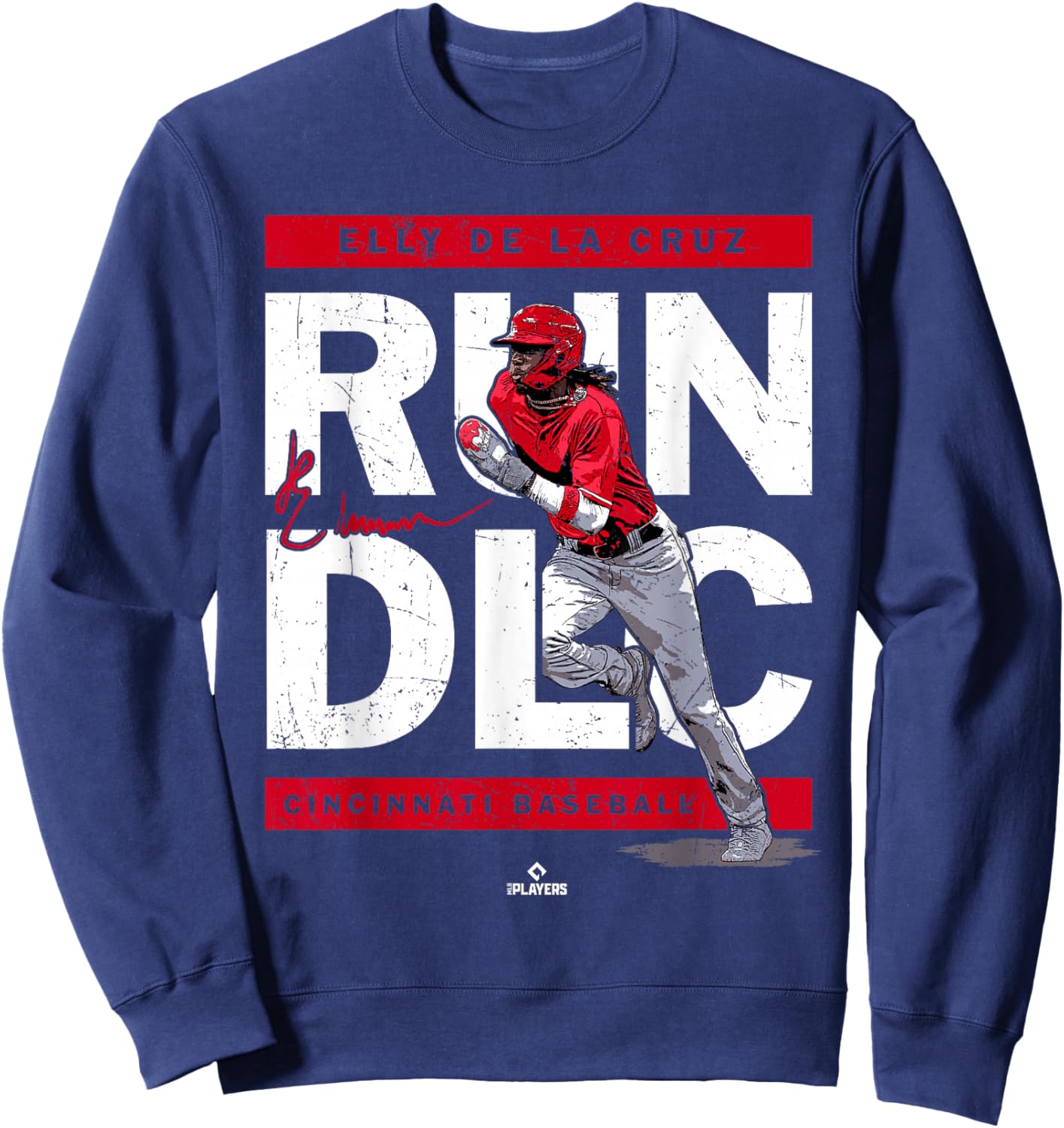 Run DLC Elly De La Cruz Cincinnati MLBPA Sweatshirt - Sweatshirt | Navy