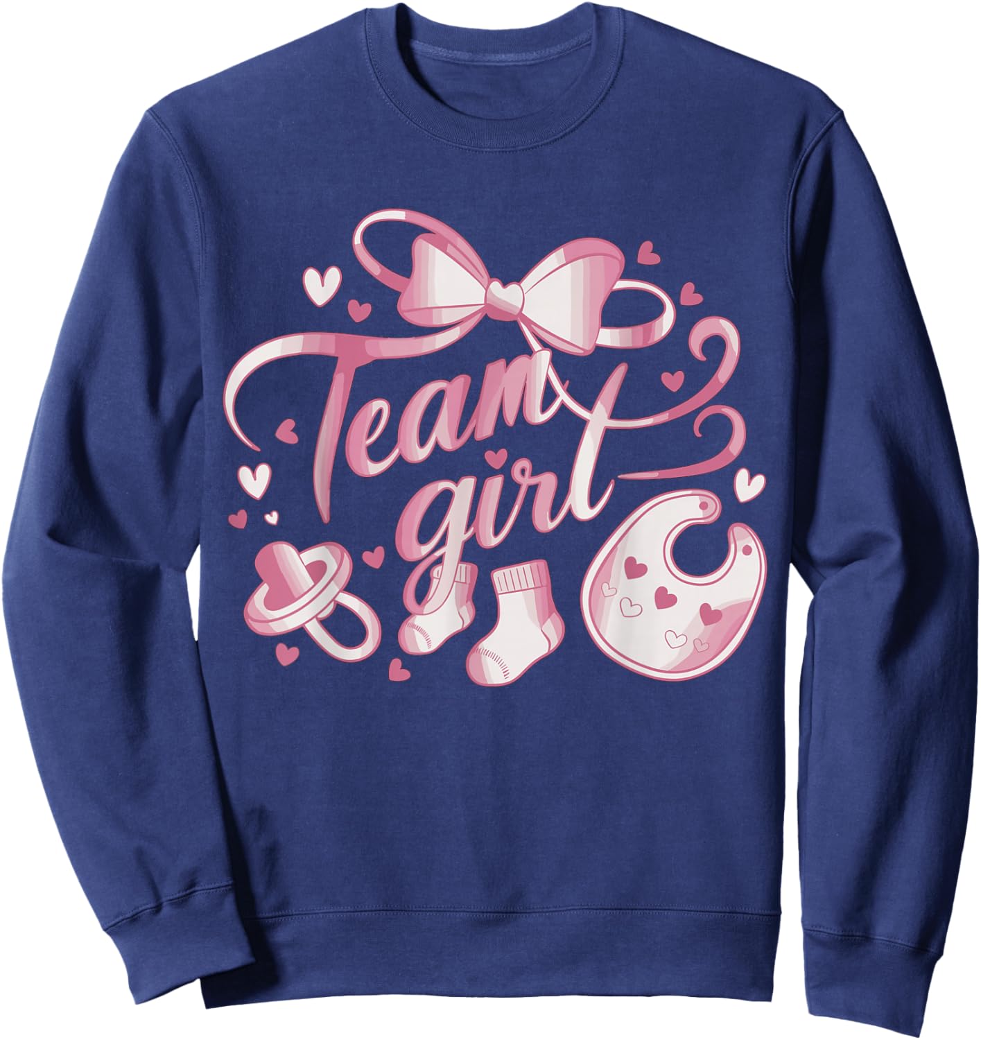 Gender Reveal Party Team Girl Sweatshirt - Sweatshirt | Navy