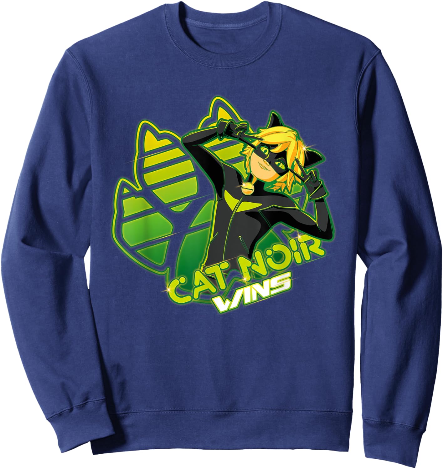 Miraculous Ladybug - Gamer Collection - Cat Noir Wins Sweatshirt - Sweatshirt | Navy
