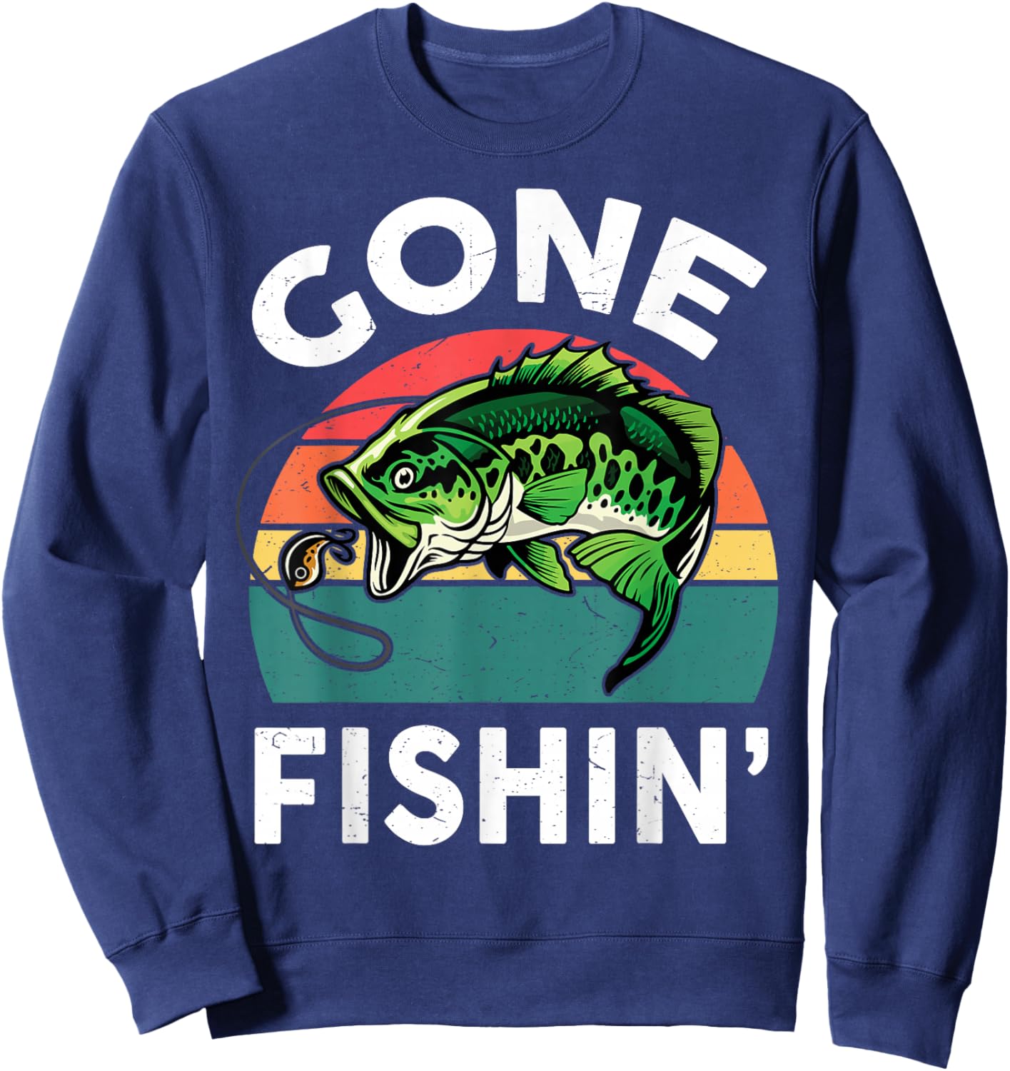 Boys Gone Fishing-Shirt Youth Men Bass Fish Funny Fisherman Sweatshirt - Sweatshirt | Navy