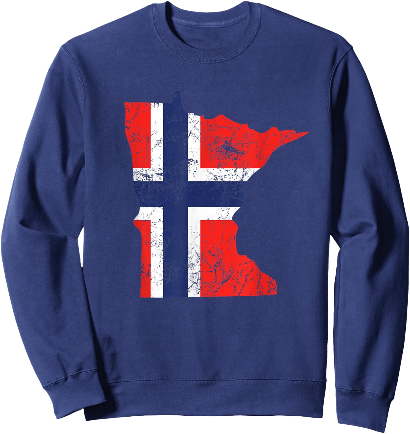 Norway Flag Minnesota Nordic Immigrant Heritage Sweatshirt - Sweatshirt | Navy