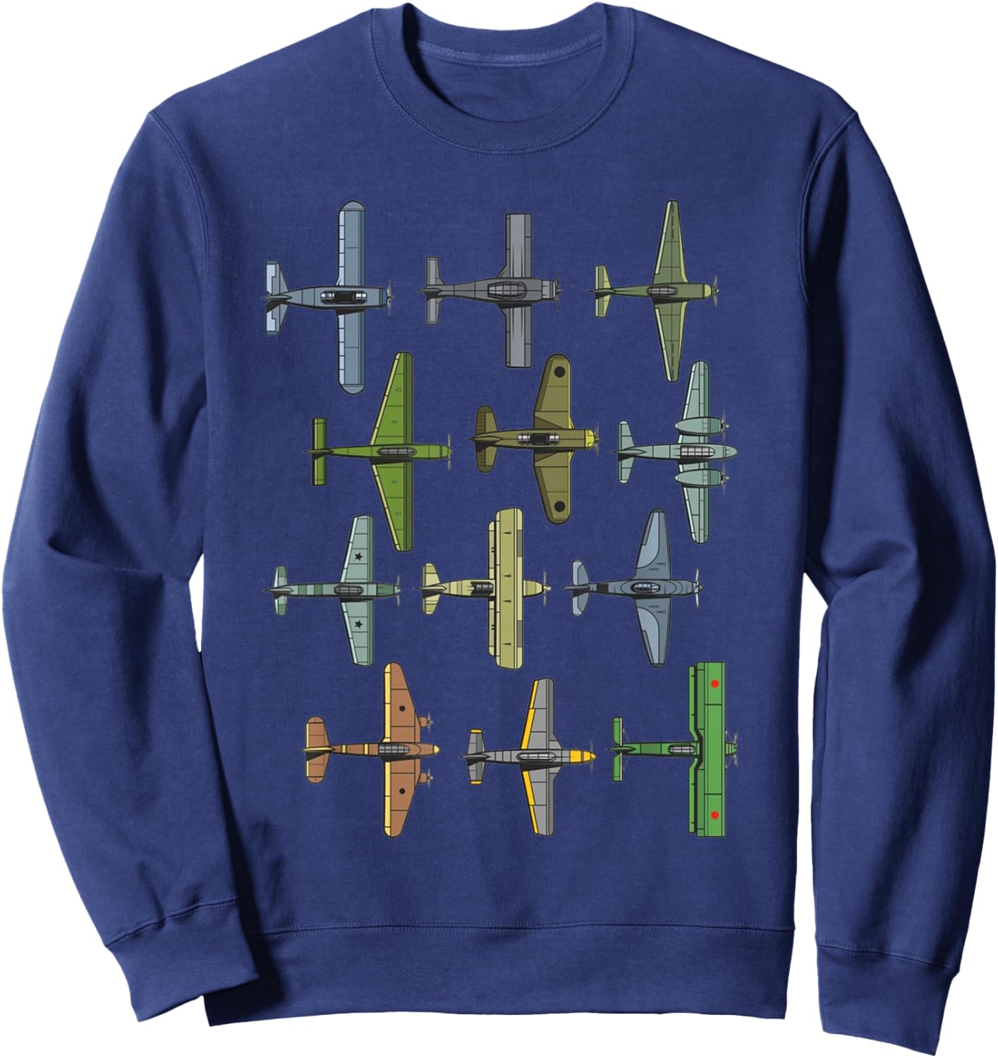 WW2 Planes Warbirds Warplanes Sweatshirt - Sweatshirt | Navy