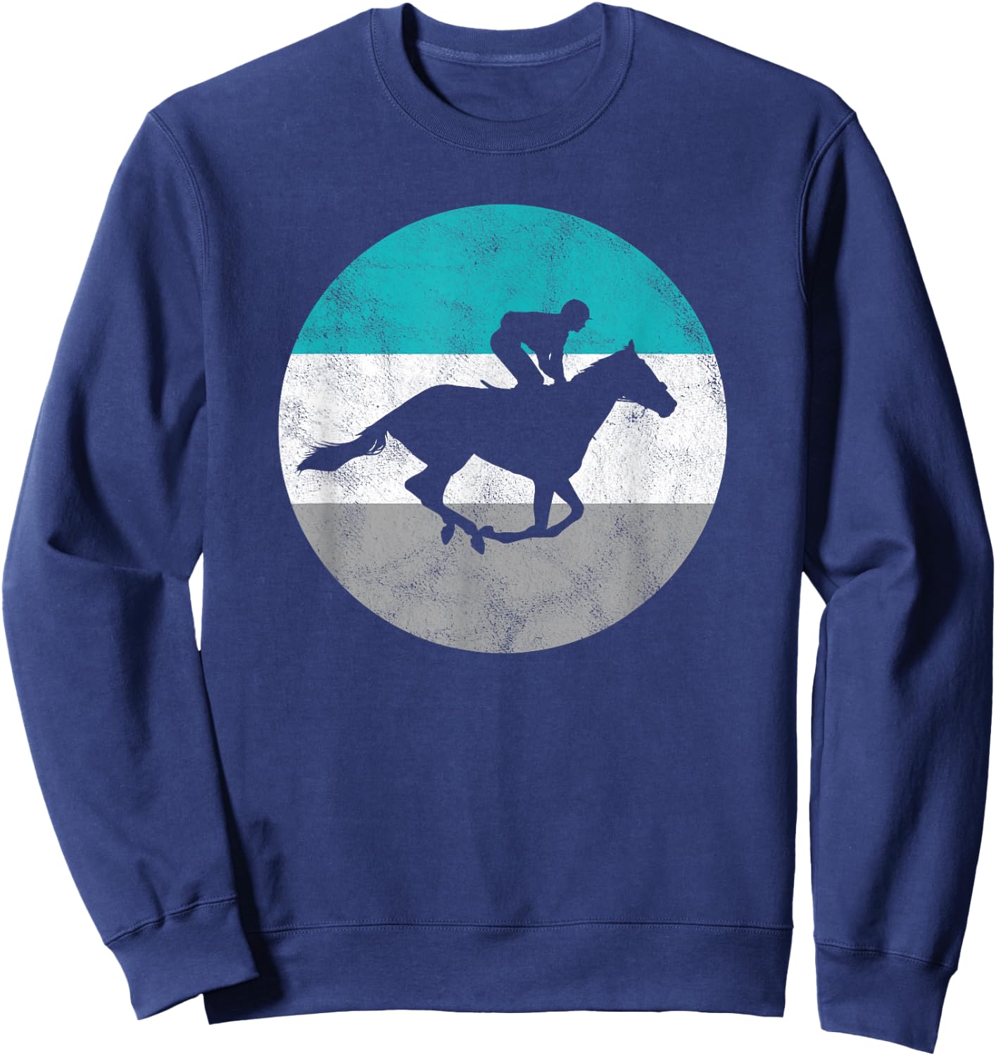 Horse Racing Jockey Retro Gift Women Boys & Girls Sweatshirt - Sweatshirt | Navy