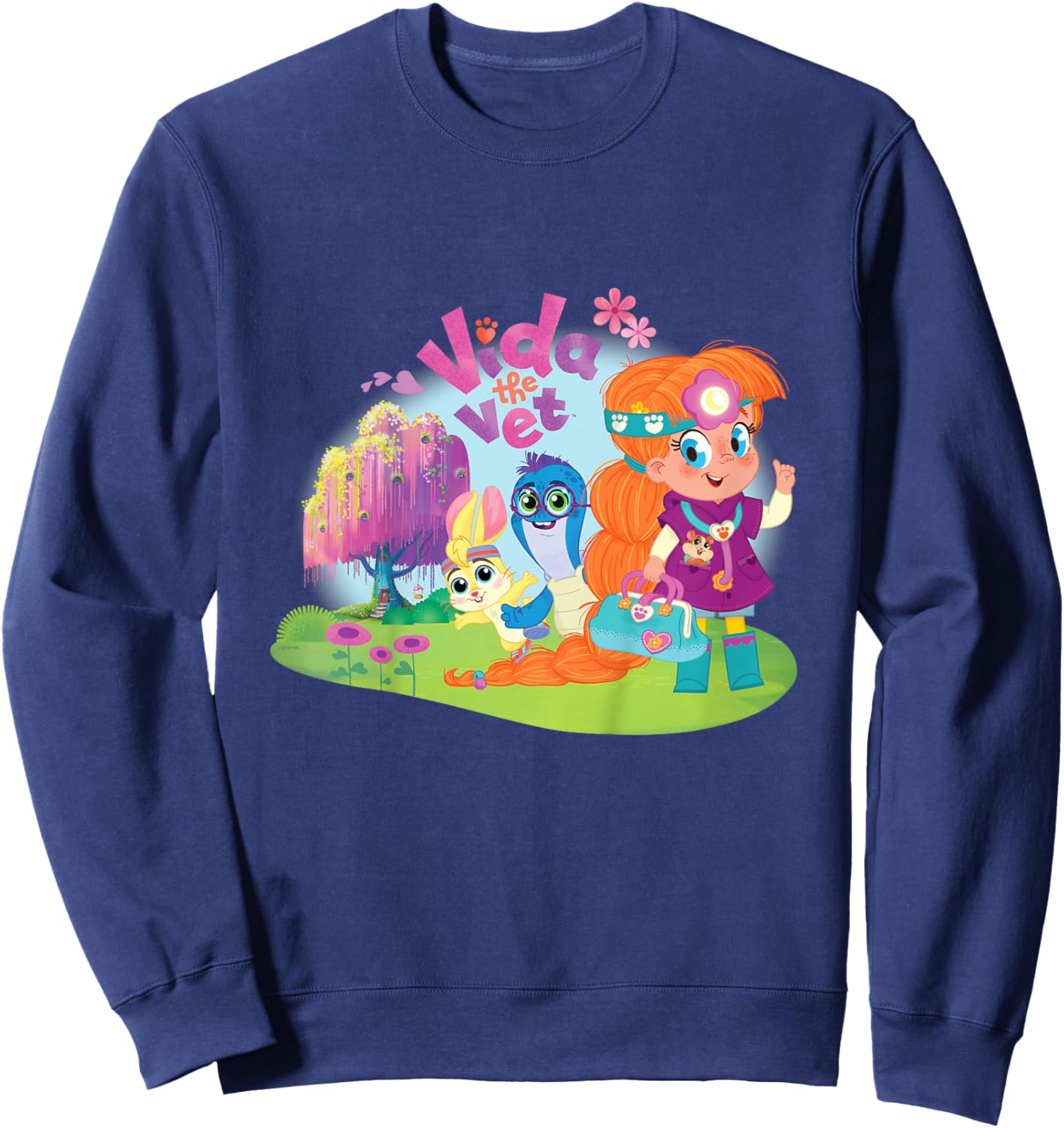 Vida The Vet, Vida and Friends, Graphic Logo Sweatshirt - Sweatshirt | Navy
