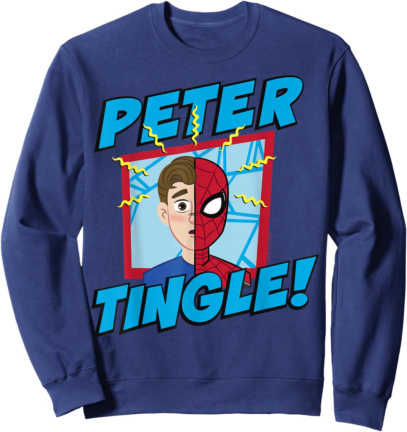 Marvel Spider-Man Far From Home Peter Tingle Poster Sweatshirt - Sweatshirt | Navy