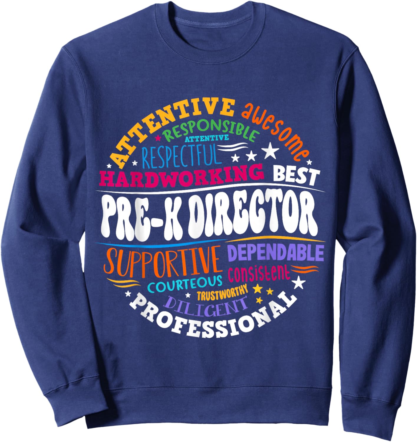 Hello Pre-k Director Teacher Kindergarten 1st Day Of School Sweatshirt - Sweatshirt | Navy