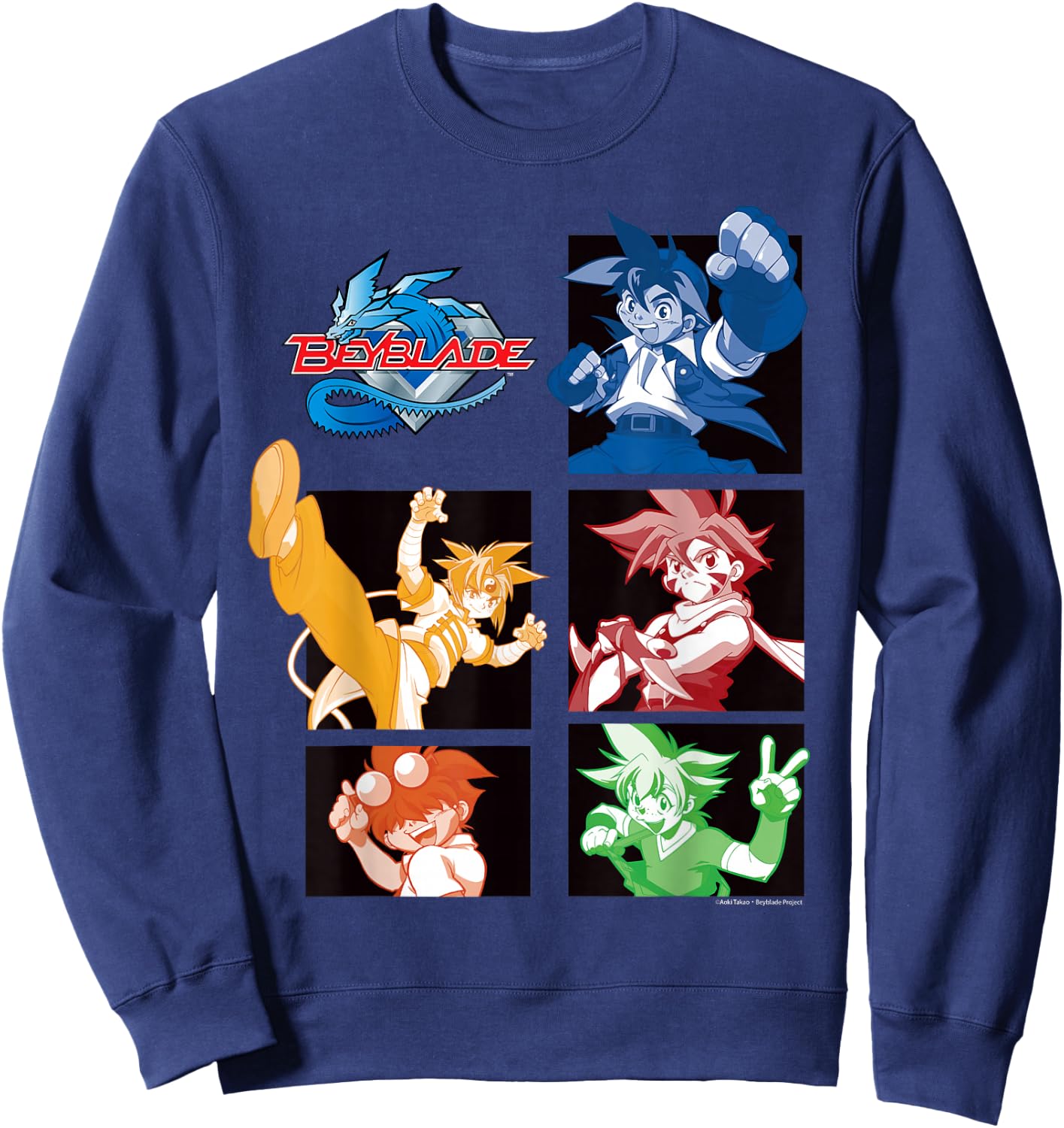 Beyblade GENERATON 1 BLADEBREAKERS Mono Dark Sweatshirt - Sweatshirt | Navy