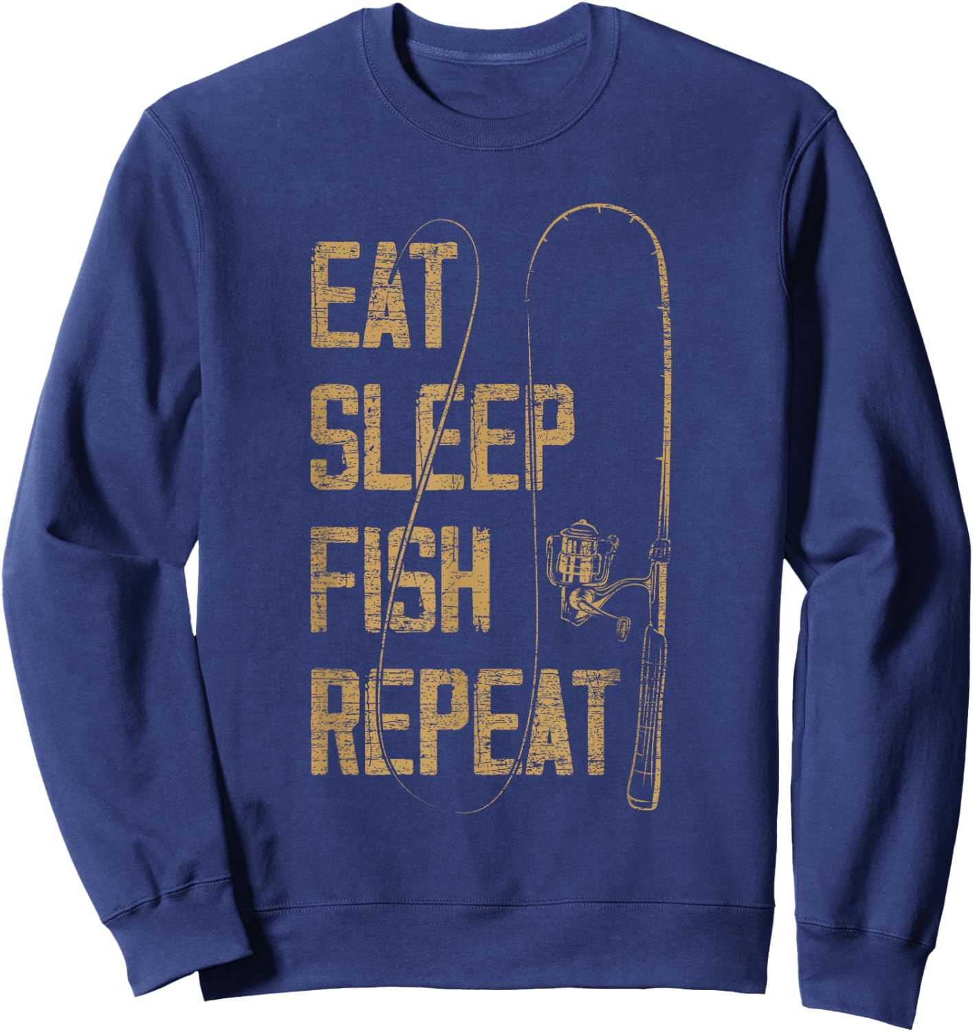 Nature Gift Father's Day Fisherman Fish Sweatshirt - Sweatshirt | Navy