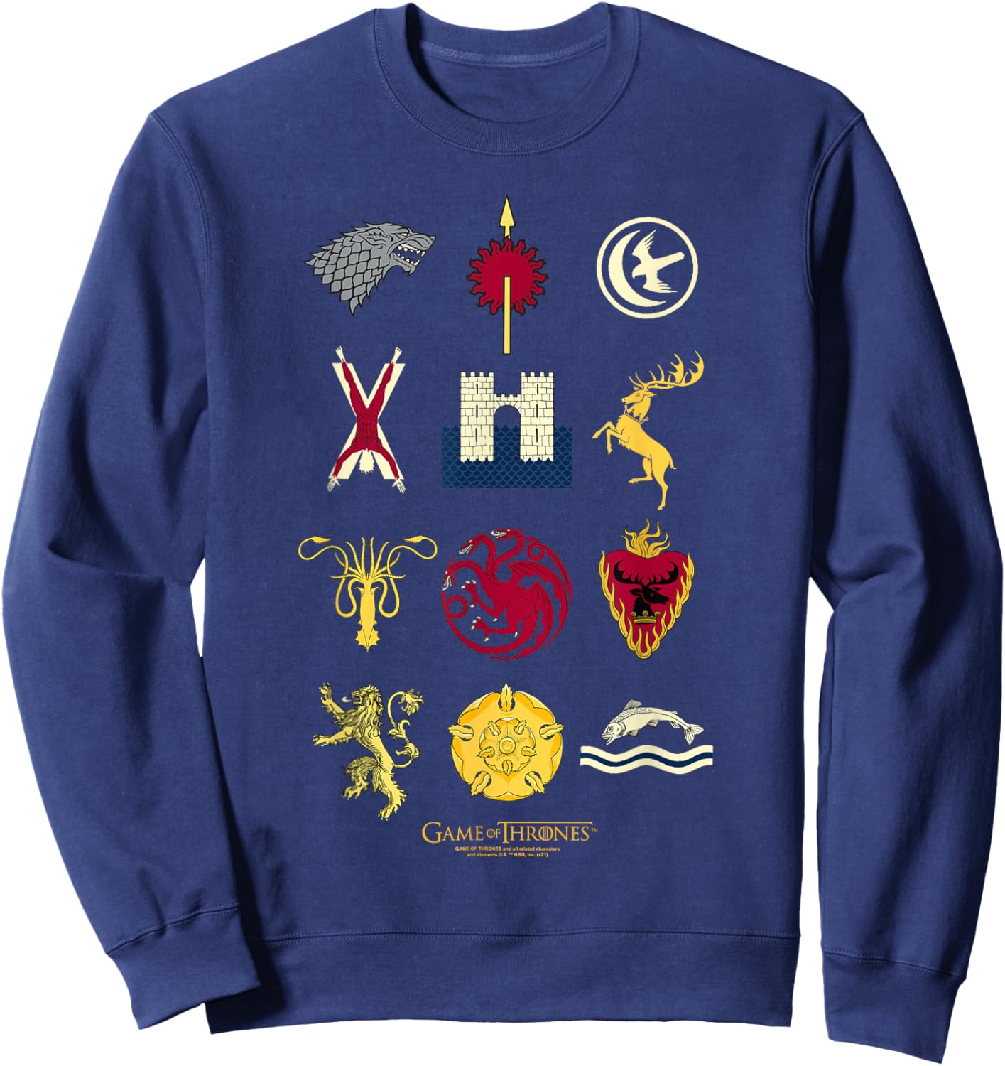 Game of Thrones House Sigils Sweatshirt - Sweatshirt | Navy