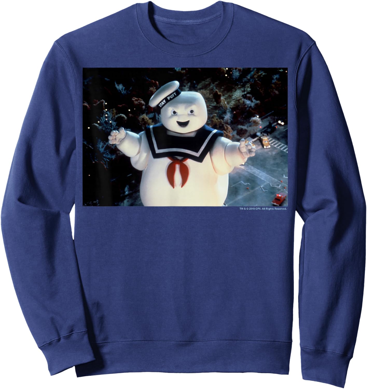 Ghostbusters Stay Puft Photo Sweatshirt - Sweatshirt | Navy