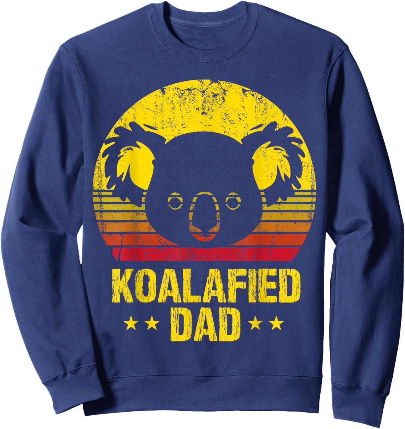 Koalafied Dad Daddy Dad Jokes Vintage Koala For Father's Day Sweatshirt - Sweatshirt | Navy