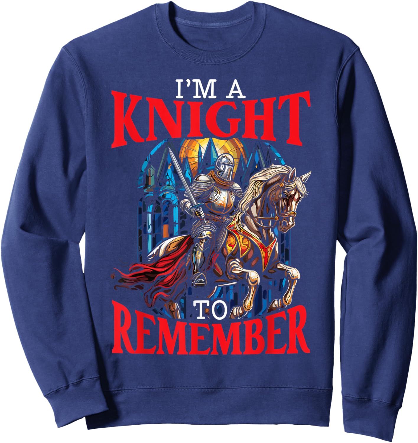 Jousting Medieval Knight Battle Lance Renaissance Joust Sweatshirt - Sweatshirt | Navy