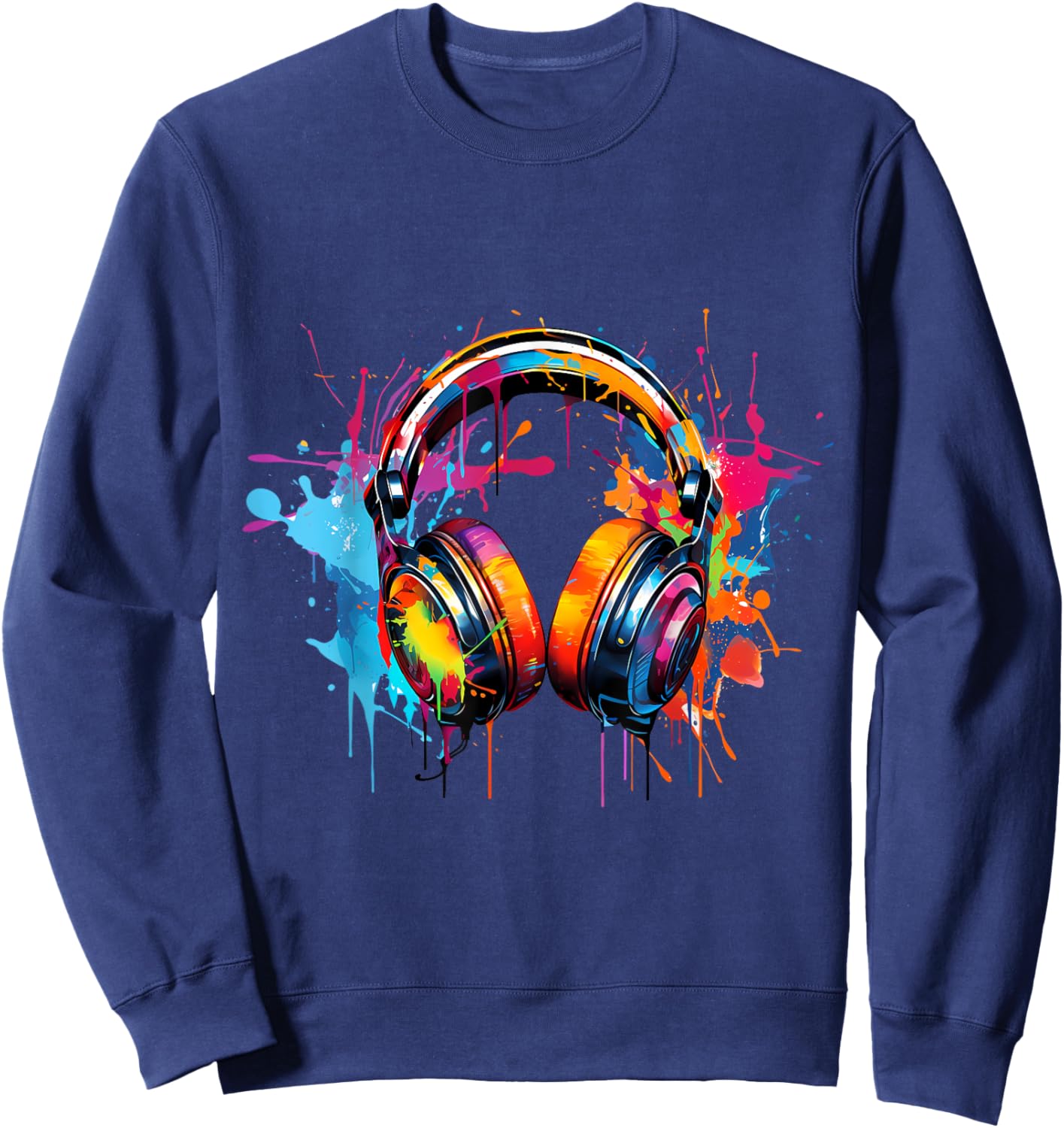 Kopfhörer Graffiti Style Sweatshirt - Sweatshirt | Navy