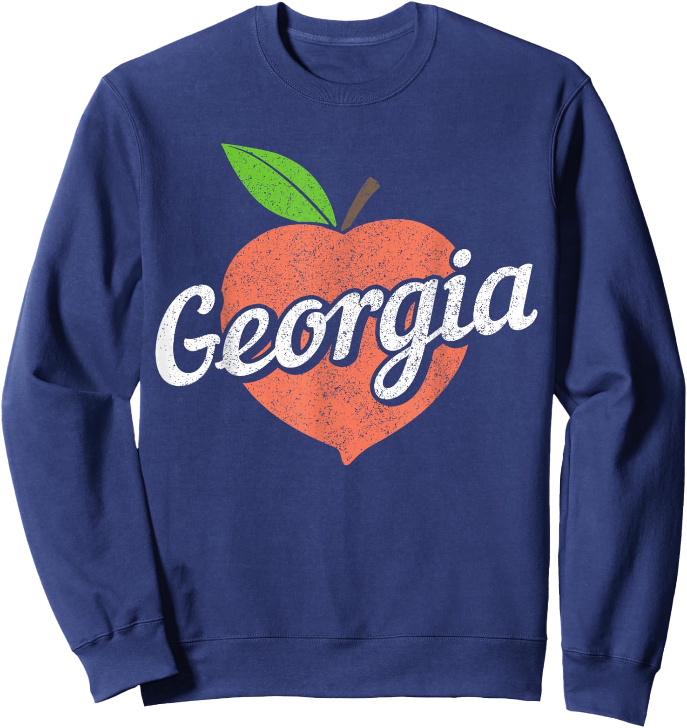 Georgia The Peach State Atlanta Vintage Pride Sweatshirt - Sweatshirt | Navy
