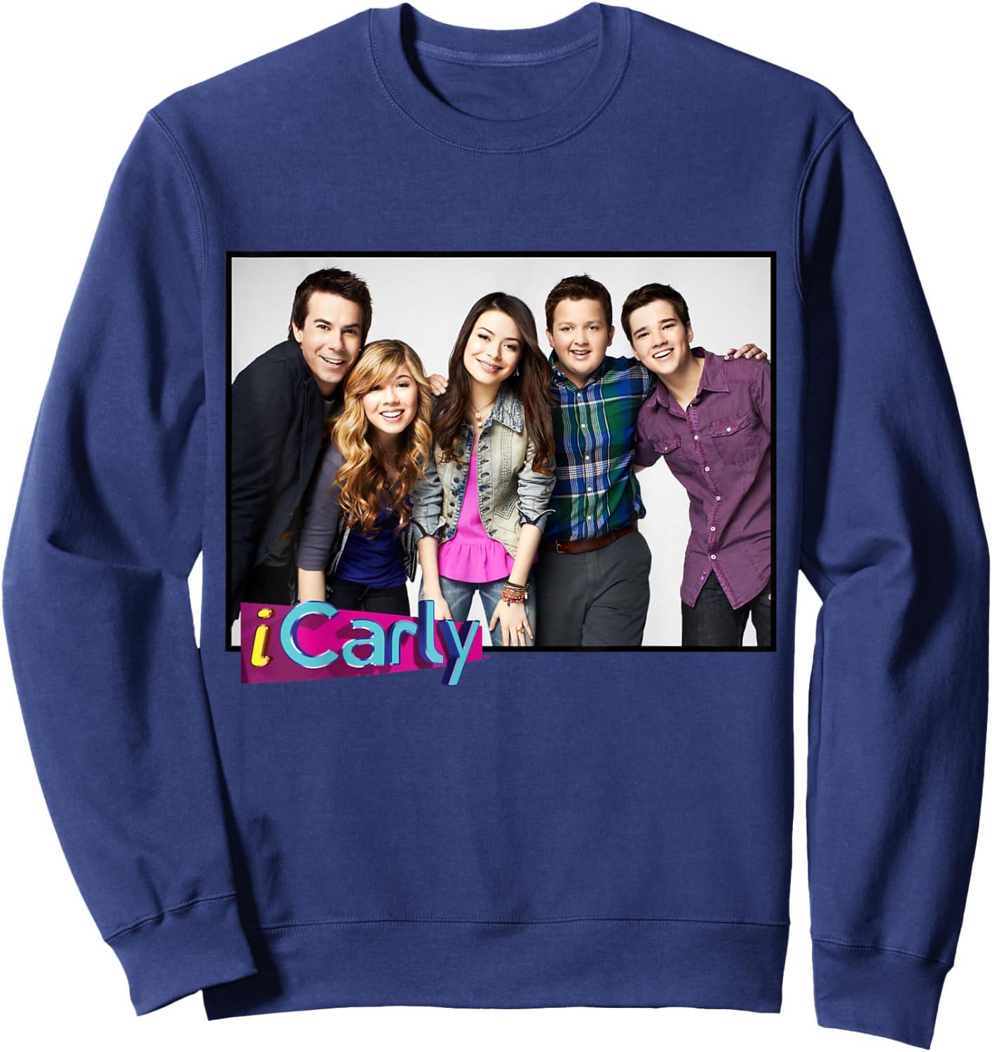 iCarly Cast Group Carly, Sam, Freddie, and Spencer Sweatshirt - Sweatshirt | Navy