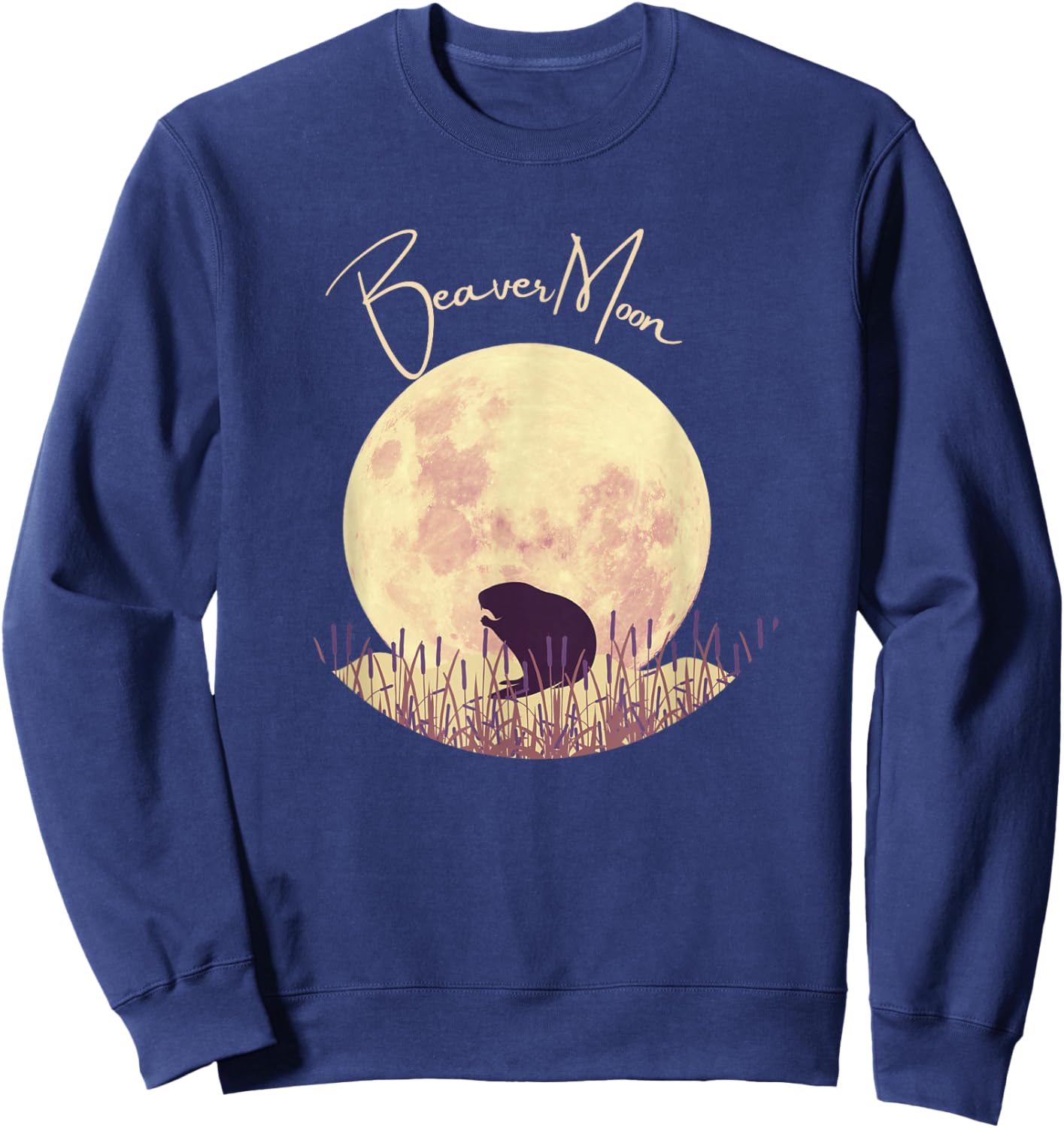 Beaver Moon Full Moon Calendar - Tops, & Accessories Sweatshirt - Sweatshirt | Navy
